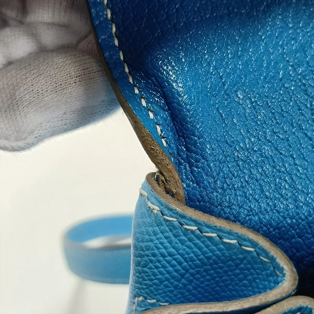 [Individually packaged] Hermes Candy Kelly 35 Veau Epsom Celeste x Mykonos Silver Hardware O: 2011 — view 14
