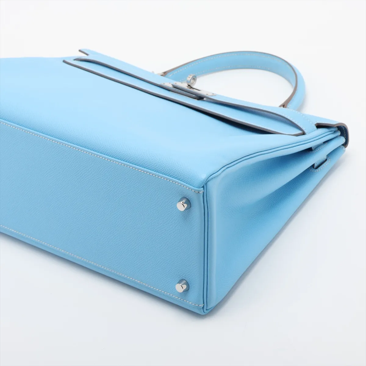 [Individually packaged] Hermes Candy Kelly 35 Veau Epsom Celeste x Mykonos Silver Hardware O: 2011 — view 3
