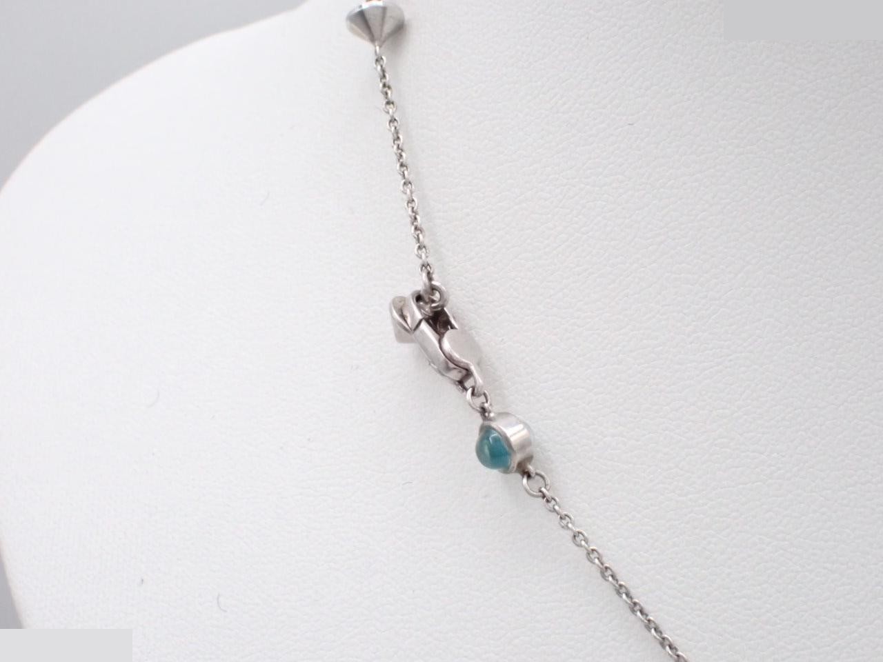 Heart Topaz Necklace, 925 Sterling Silver, 6.4g, Chain approx. 40cm — view 2