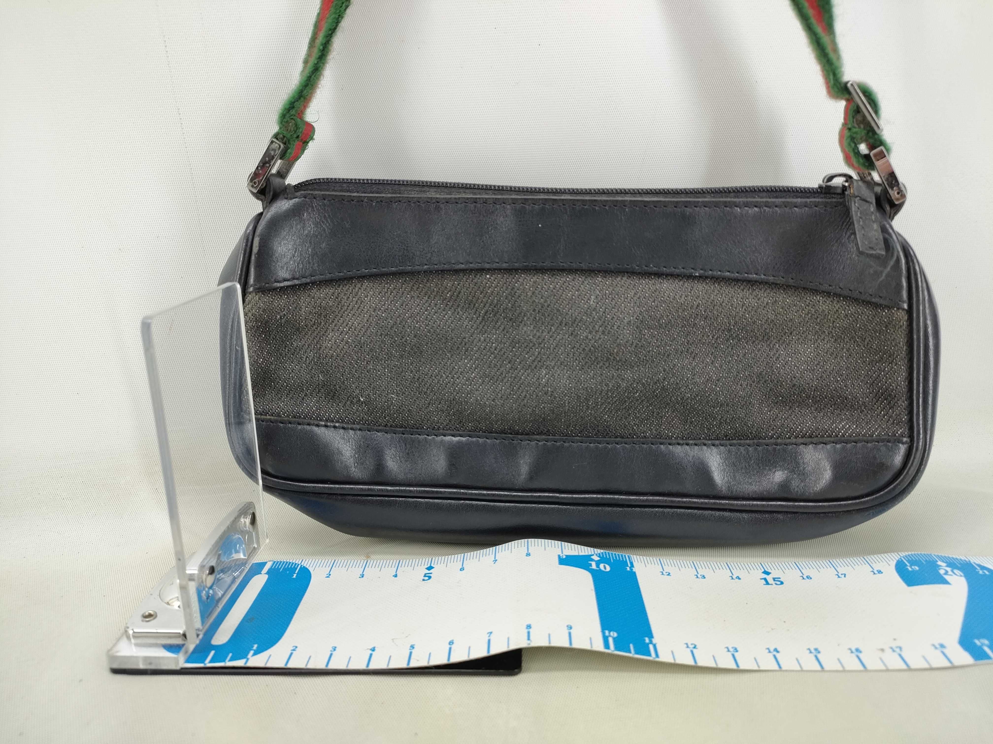 Denim Sherry Line Accessory Pouch Handbag — view 2