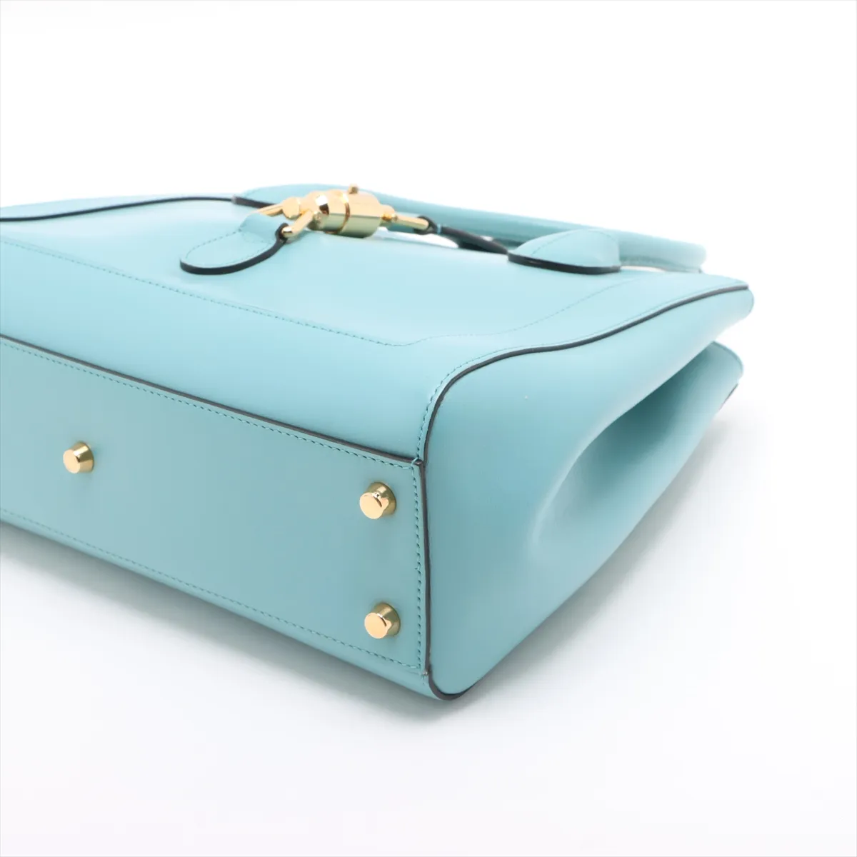 Jackie 1961 Leather 2WAY Handbag Blue 649016 — view 3