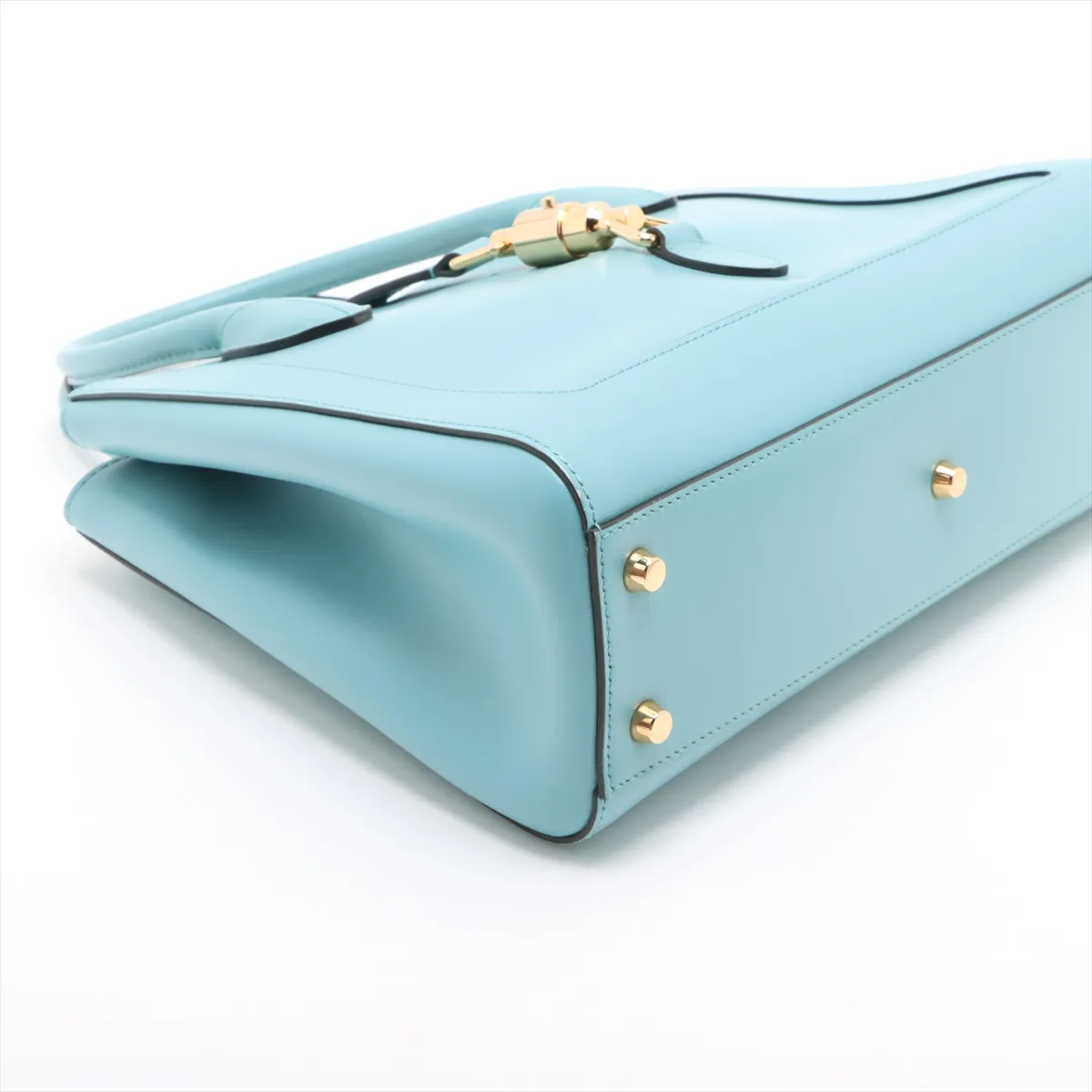 Jackie 1961 Leather 2WAY Handbag Blue 649016 — view 4
