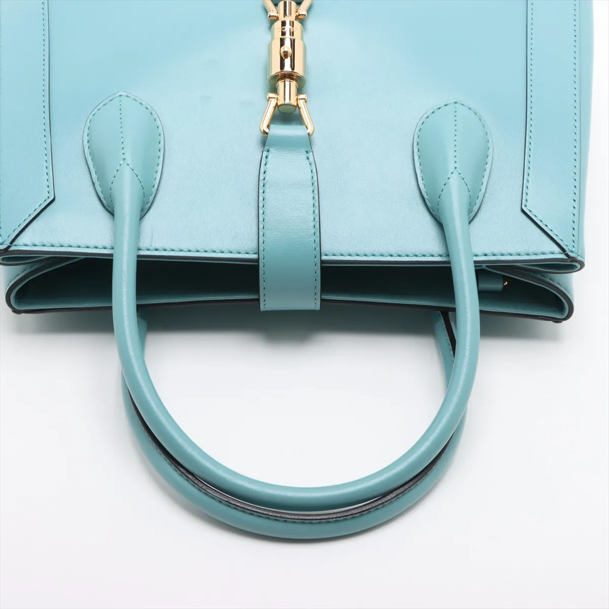 Jackie 1961 Leather 2WAY Handbag Blue 649016 — view 5