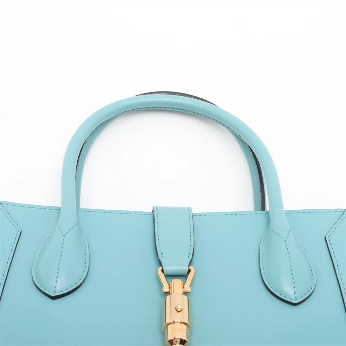 Jackie 1961 Leather 2WAY Handbag Blue 649016 — view 6