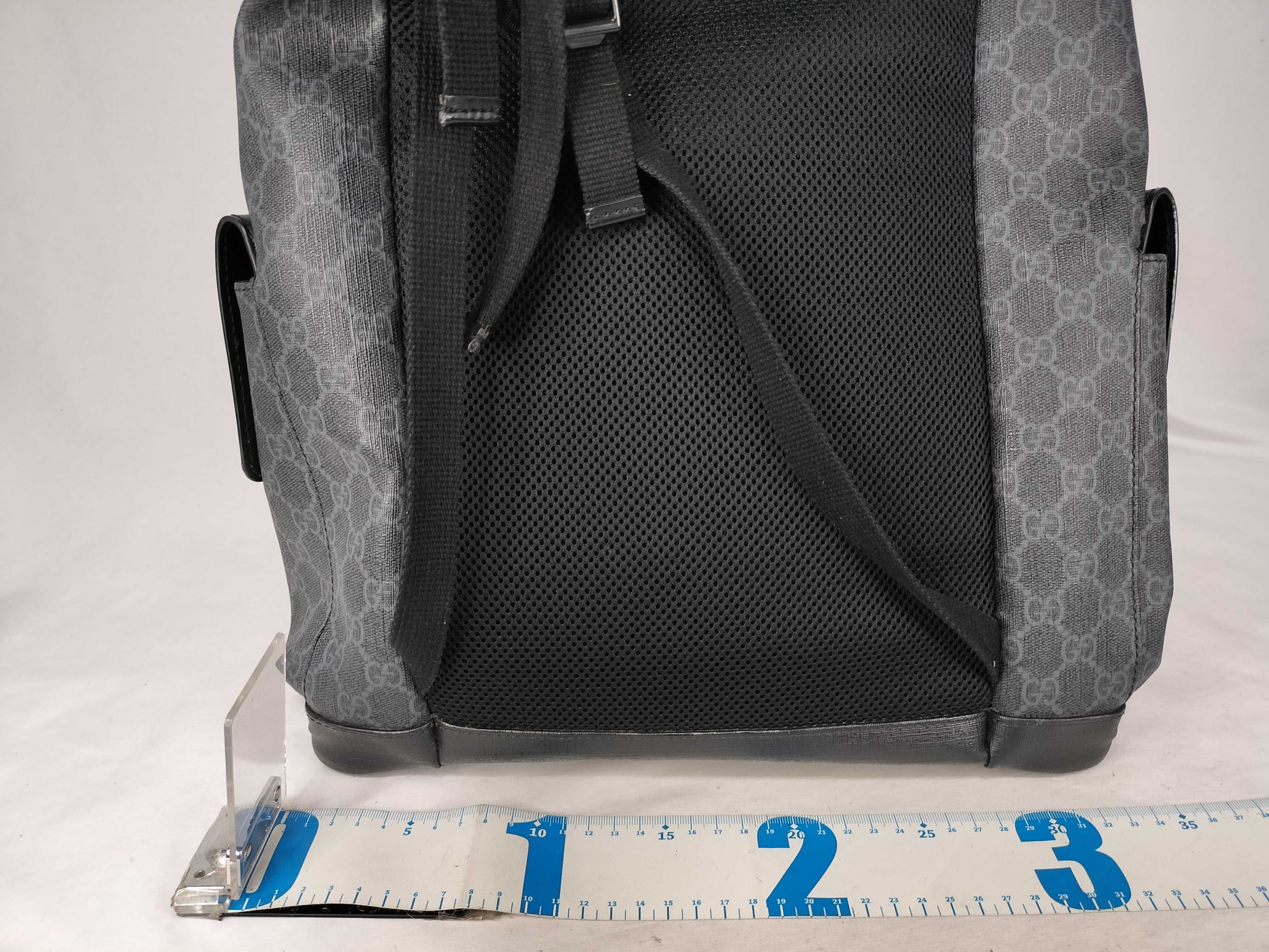 GG Supreme Sherry Line 495563 PVC Leather Black Backpack — view 2
