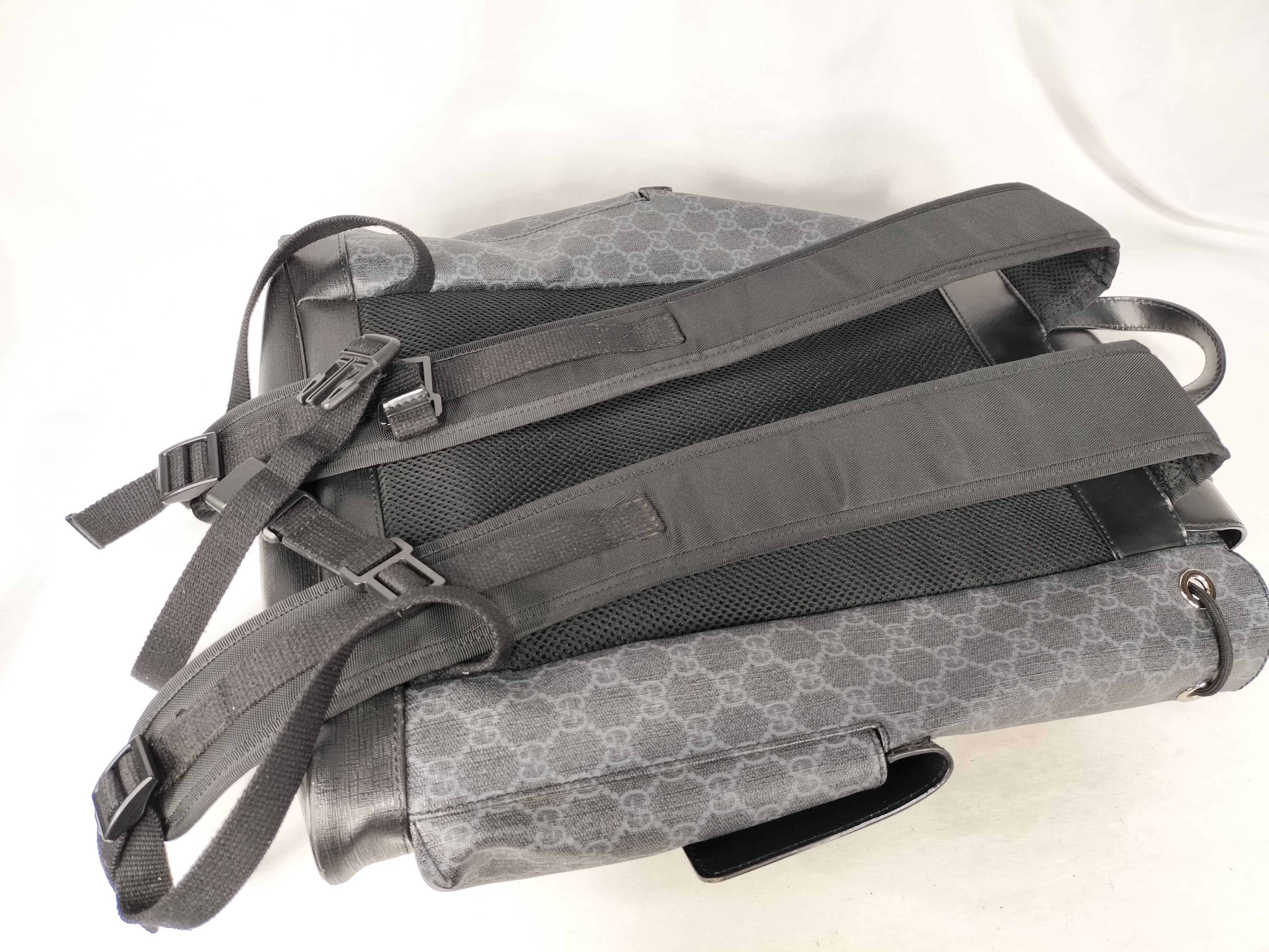 GG Supreme Sherry Line 495563 PVC Leather Black Backpack — view 3
