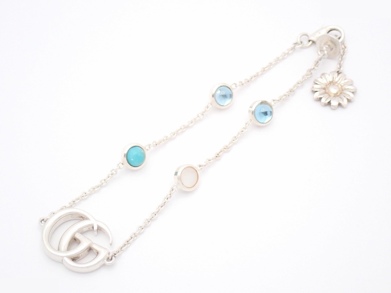 Double G Bracelet - Topaz, Turquoise, Mother-of-Pearl — view 2