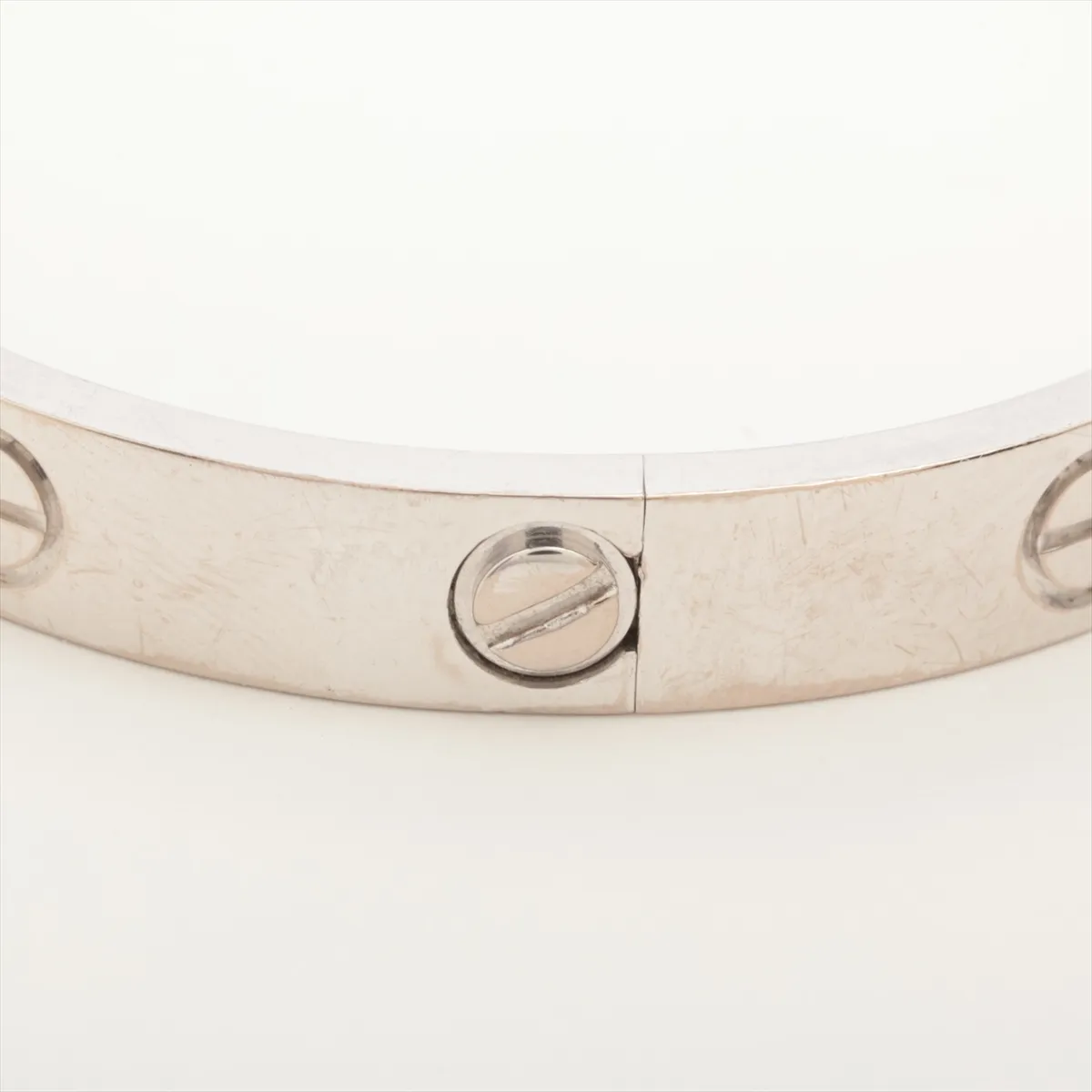 Love Half Diamond Bracelet 750(WG) 31.0g 16 CJT827 Some plating peels off, dents — view 5