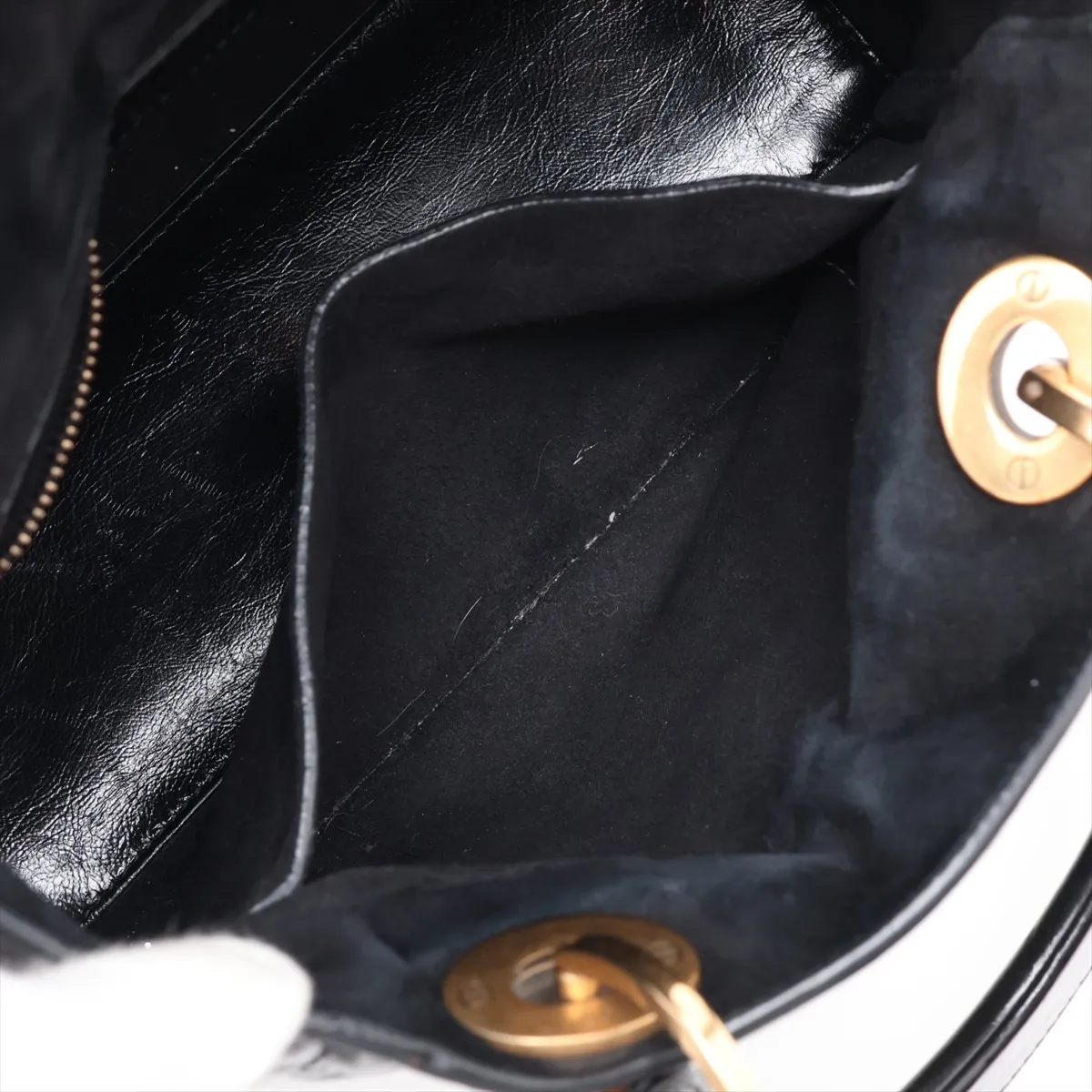 Cannage Lady Dior Leather 2-Way Handbag, Black — view 10