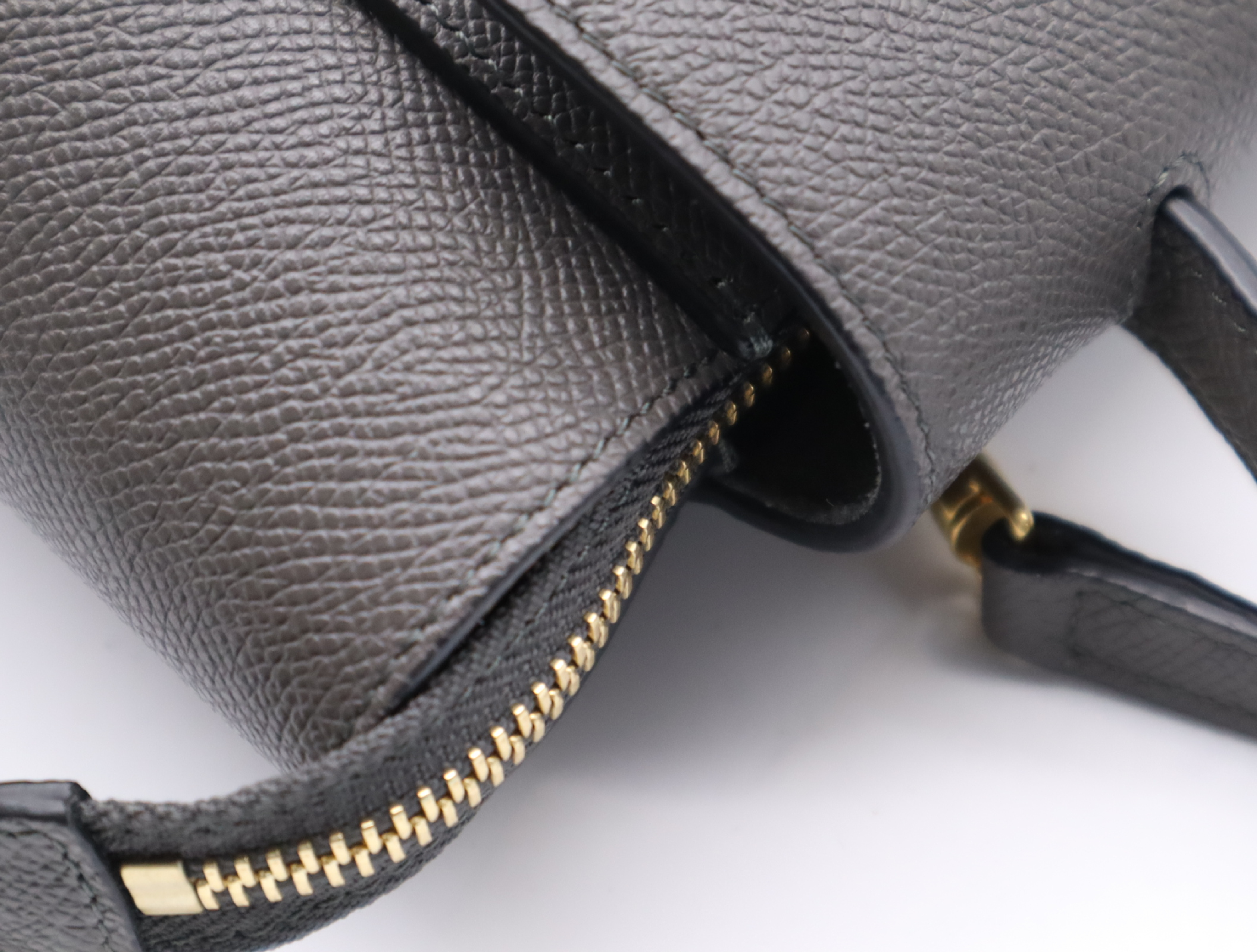 Leather Belt Bag Nano 2-Way Handbag, Gray, with Shoulder Strap and Dust Bag, Shoulder Bag — view 8