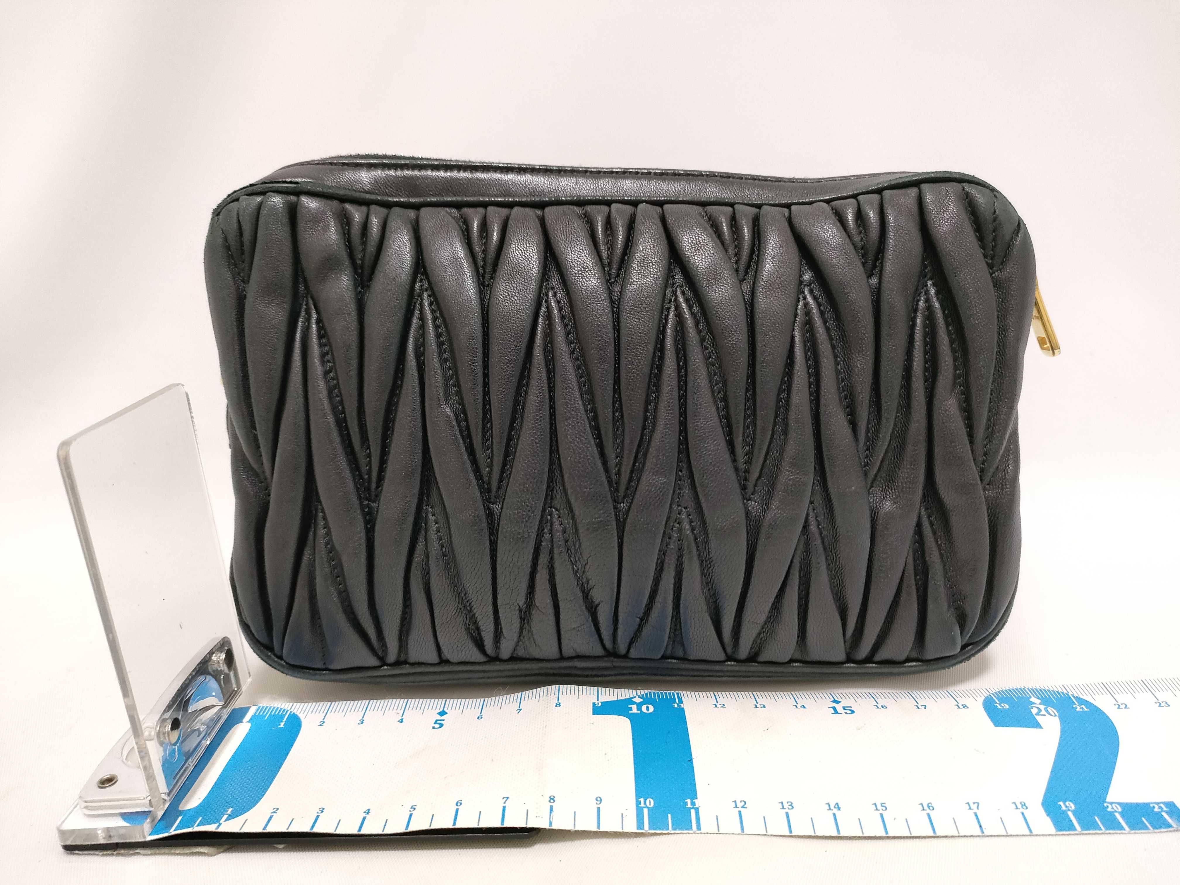 Matelassé Black Pouch — view 2