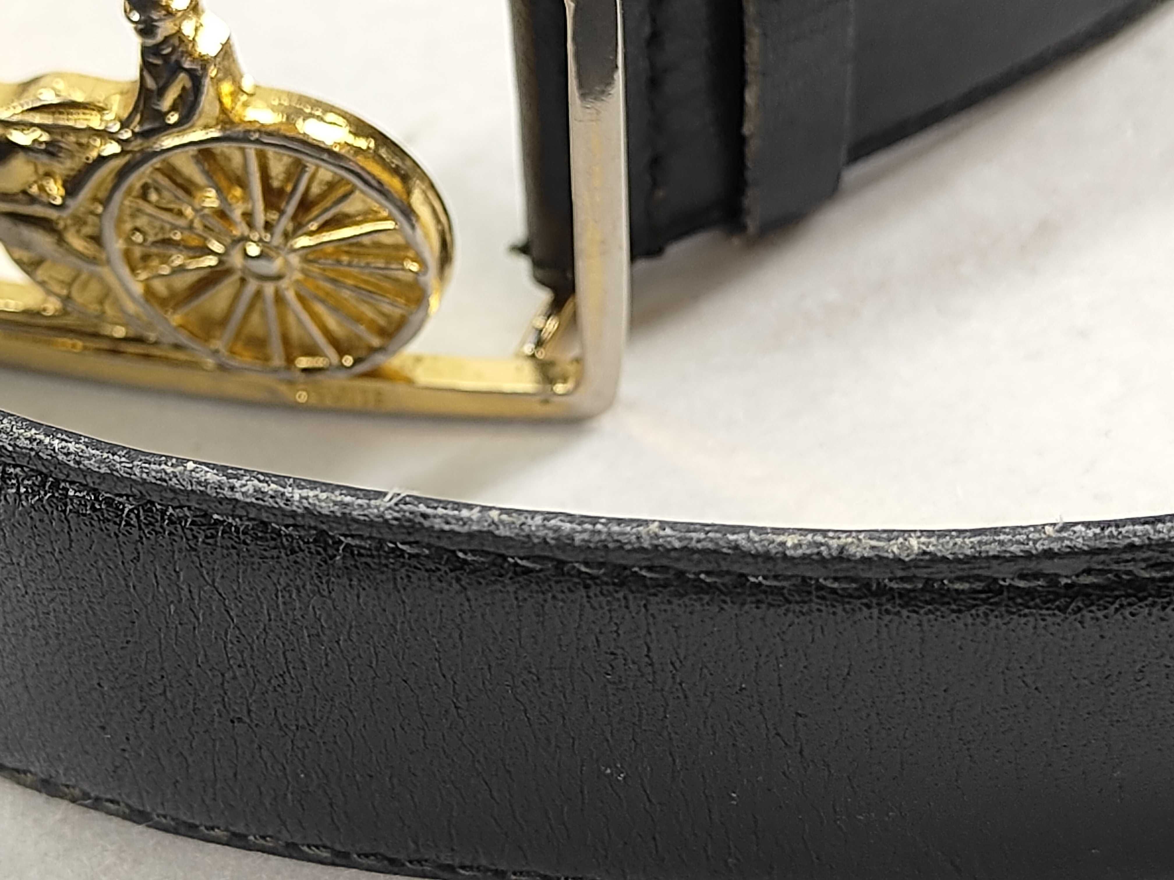 leather belt with carriage hardware. — view 10