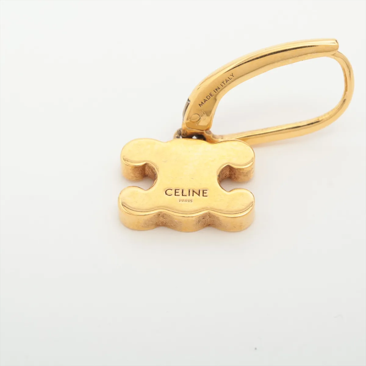 Triomphe Earrings (for both ears) GP x Rhinestone Gold — view 5