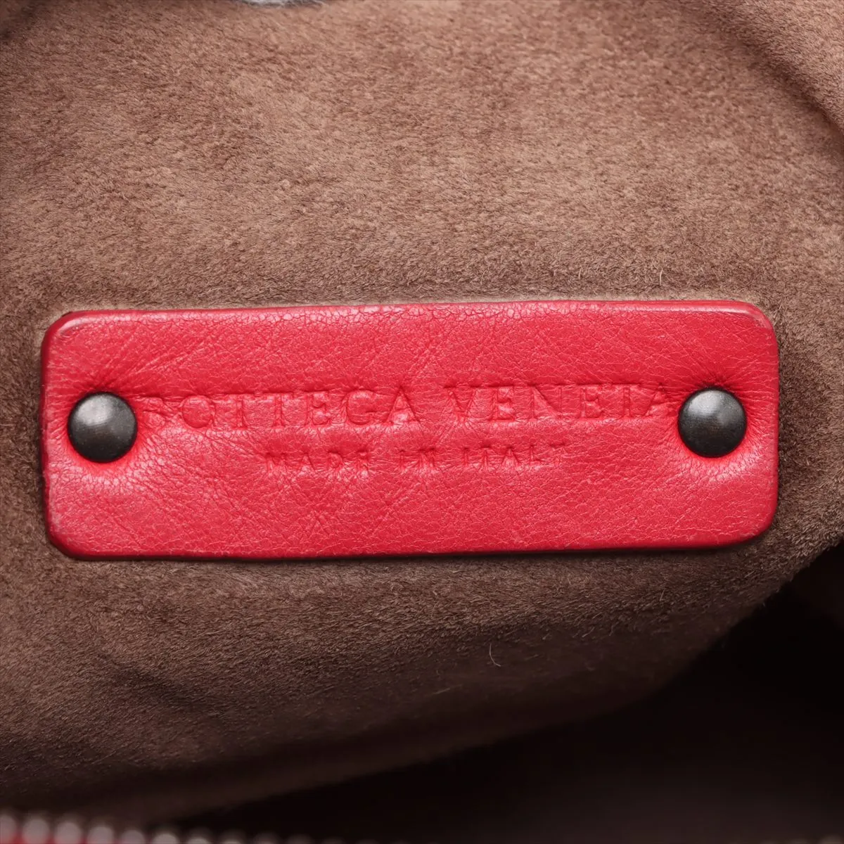 Intrecciato Leather Shoulder Bag Red 239988 — view 8