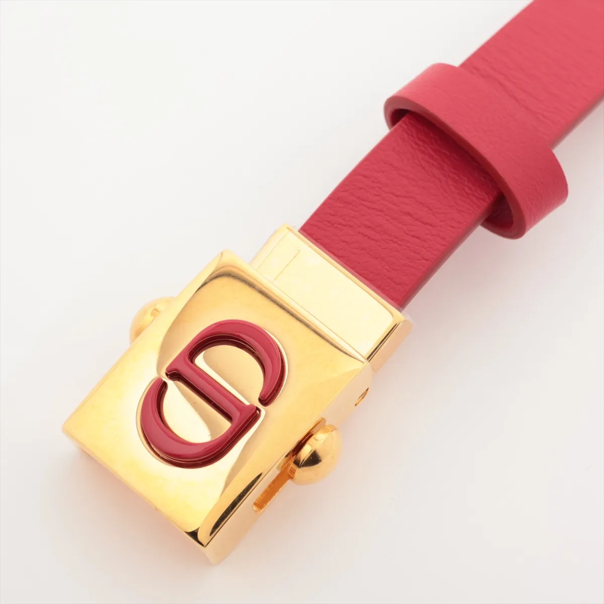 30 Montaigne belt, size 75, leather, red, — view 2