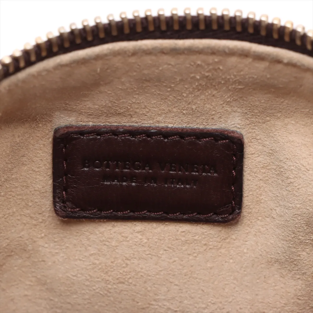 Intrecciato Leather Handbag Brown — view 9
