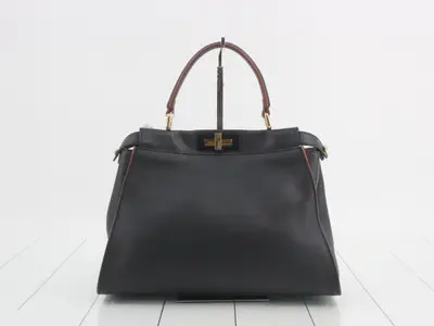 Peekaboo I See You Medium Leather 2-Way Handbag, Bi-color