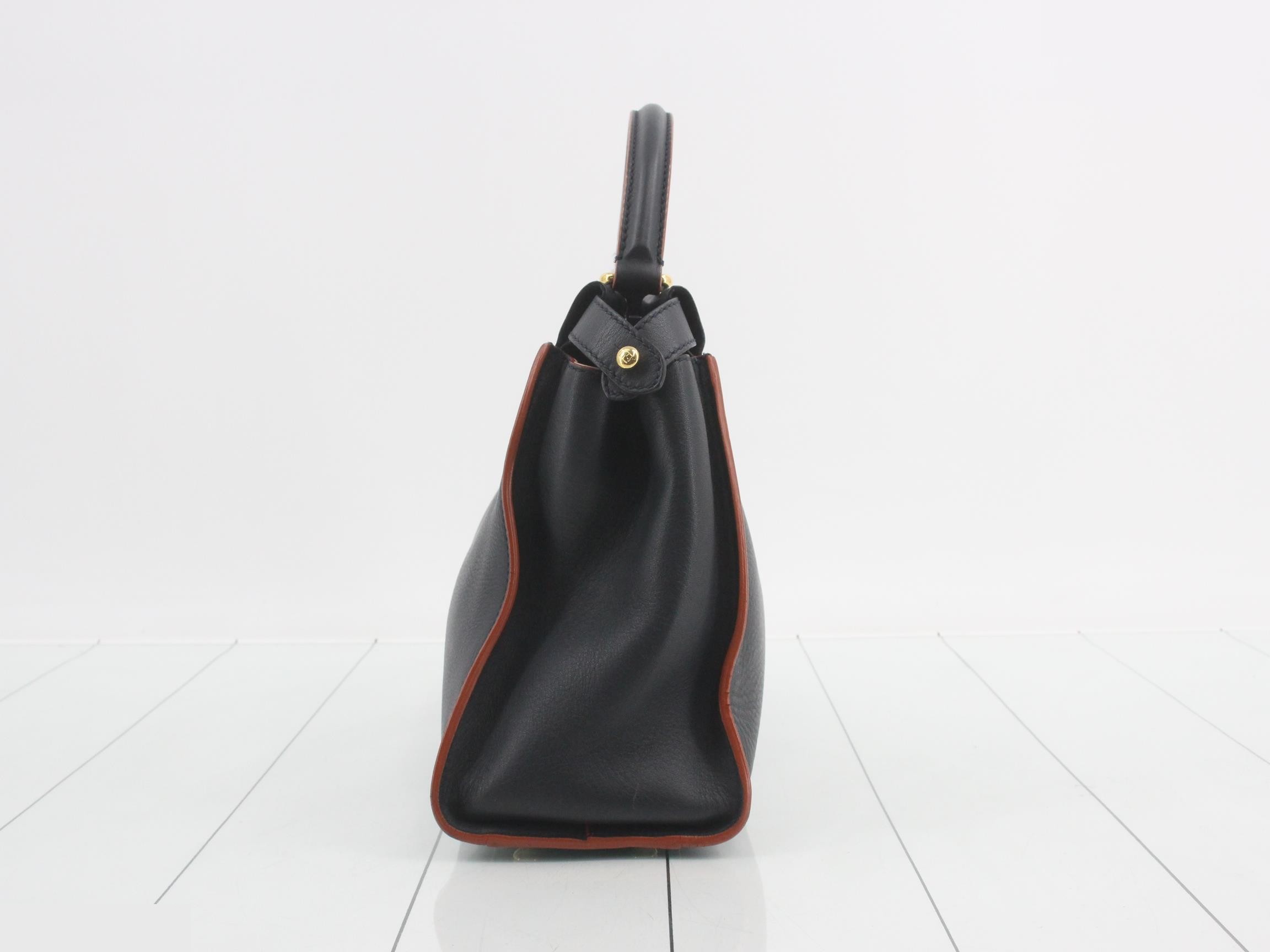 Peekaboo I See You Medium Leather 2-Way Handbag, Bi-color — view 3