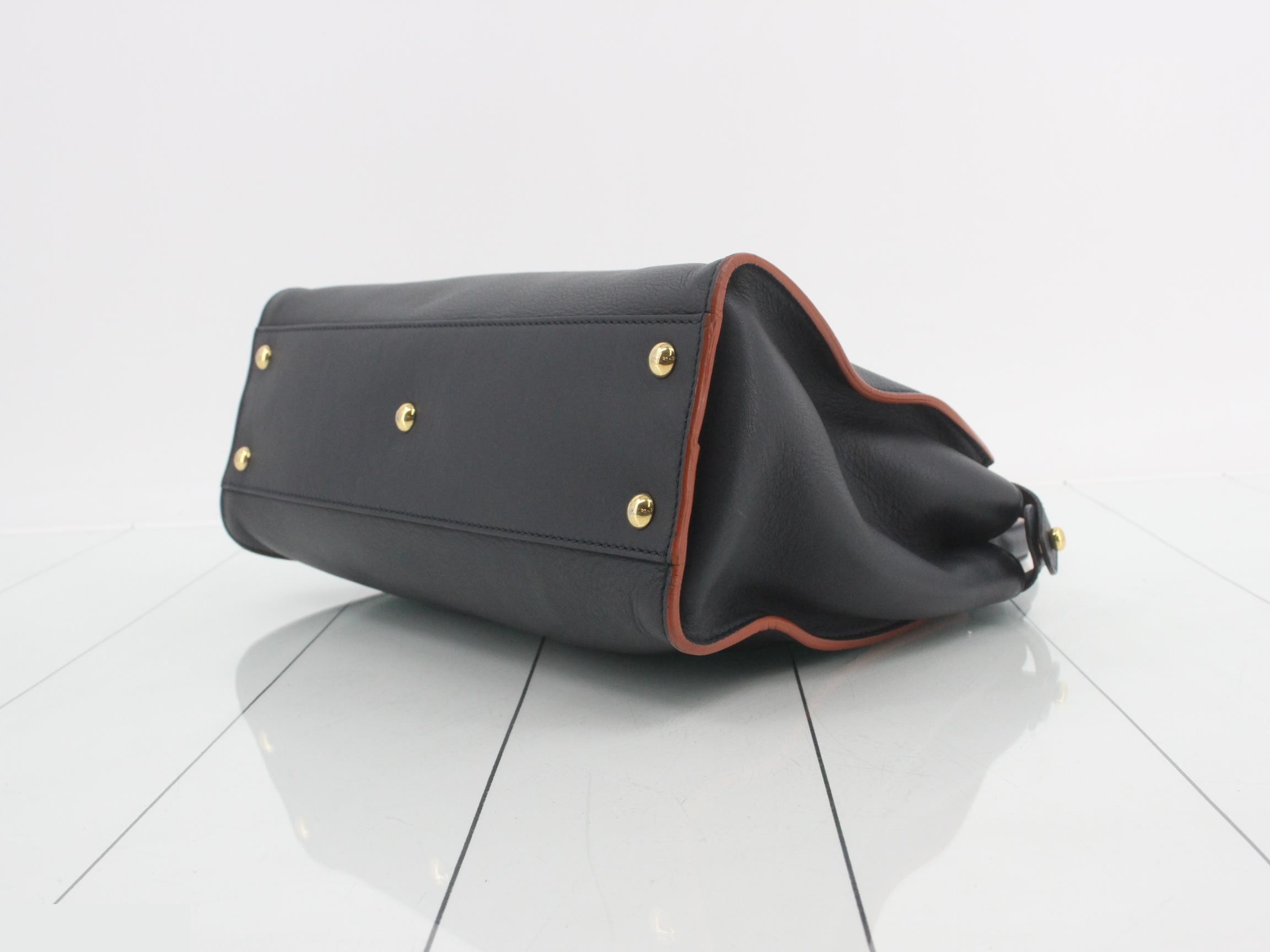 Peekaboo I See You Medium Leather 2-Way Handbag, Bi-color — view 6