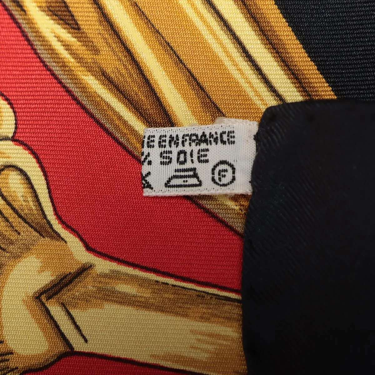 Carre 90 ETRIERS Stirrup Scarf Silk Black Thread — view 7