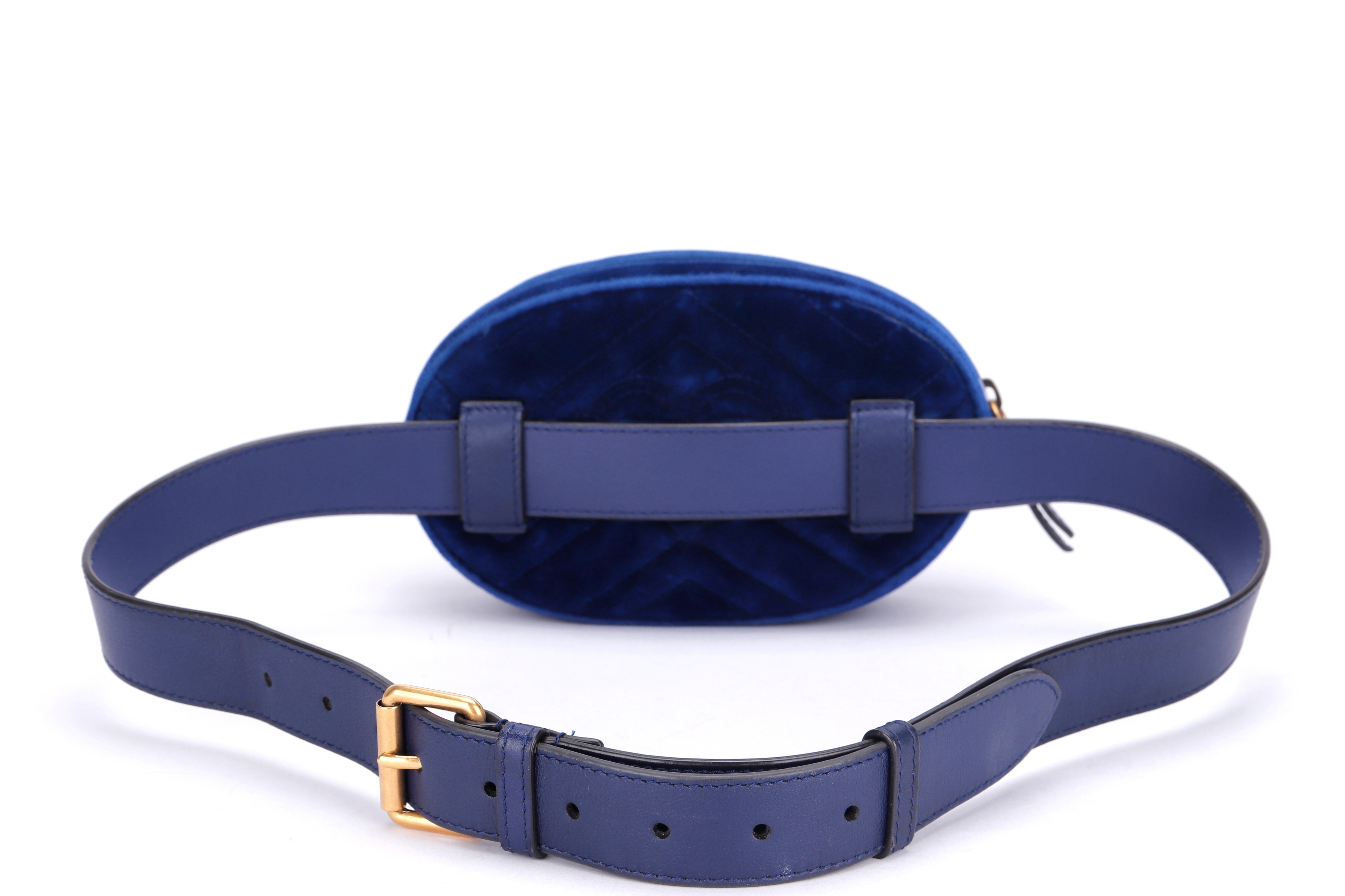 MARMONT SMALL SIZE BLUE SUEDE GHW — view 2