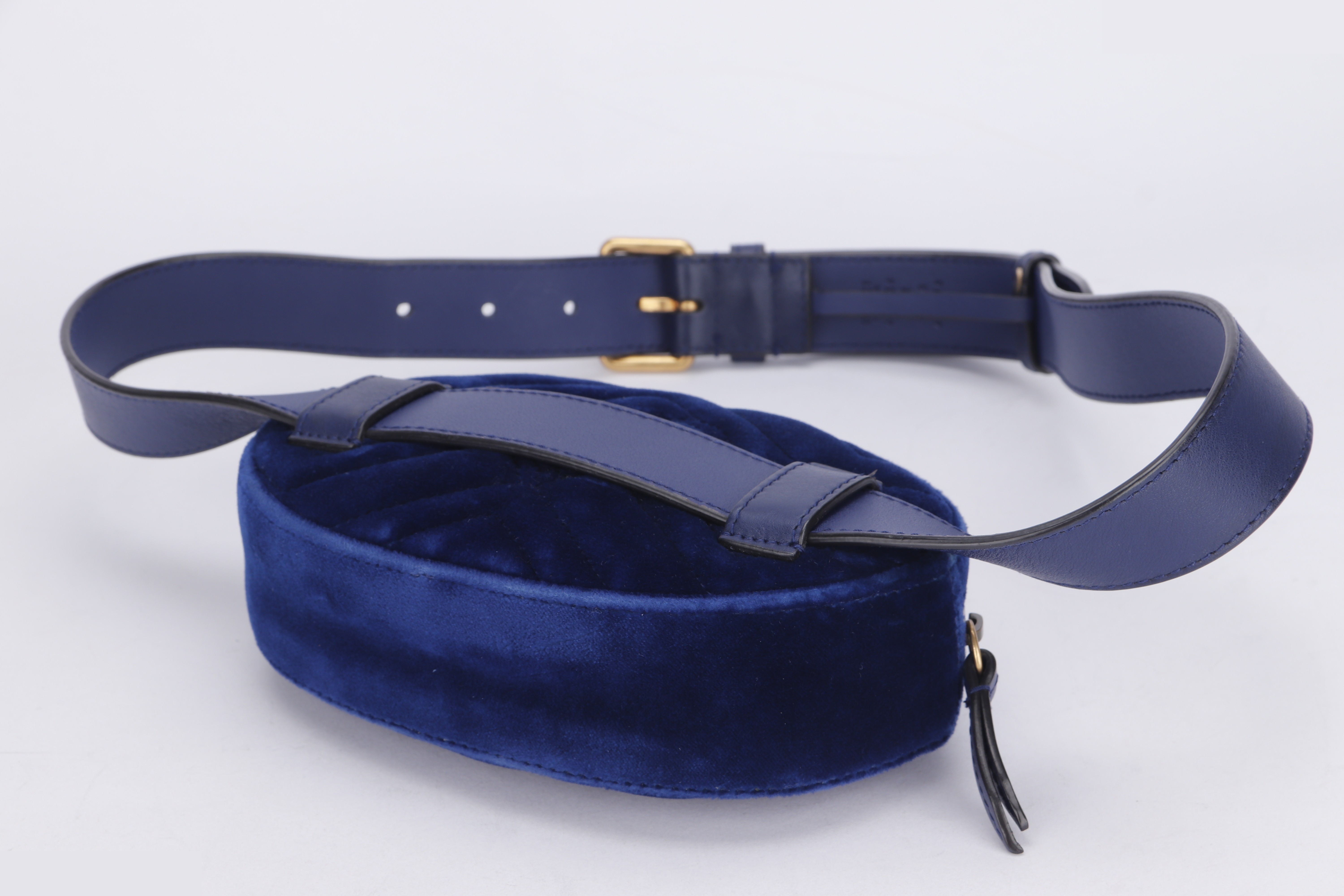 MARMONT SMALL SIZE BLUE SUEDE GHW — view 4