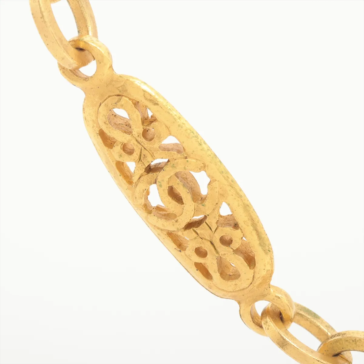 Coco Mark Necklace, GP Gold. Shows — view 2