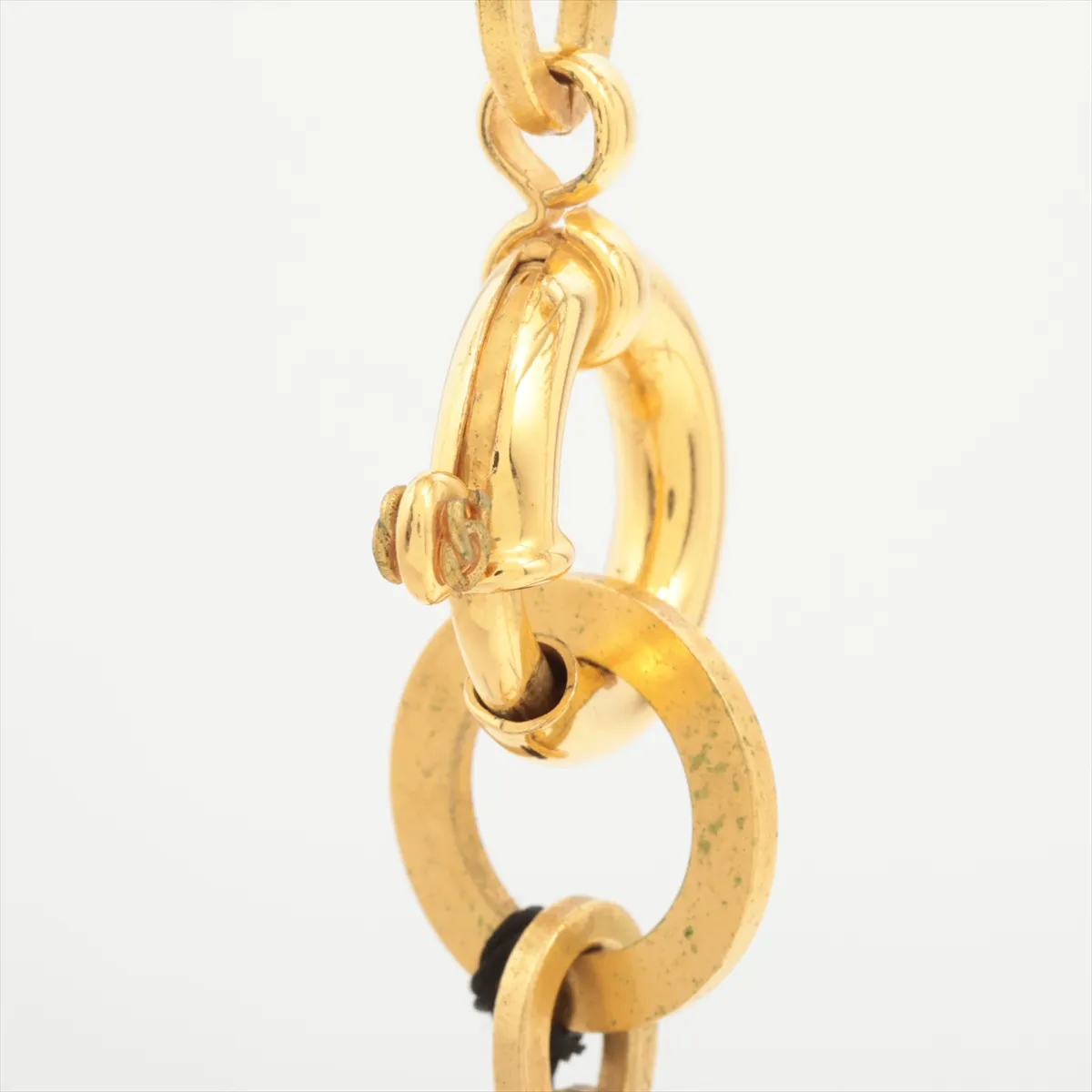 Coco Mark Necklace, GP Gold. Shows — view 4