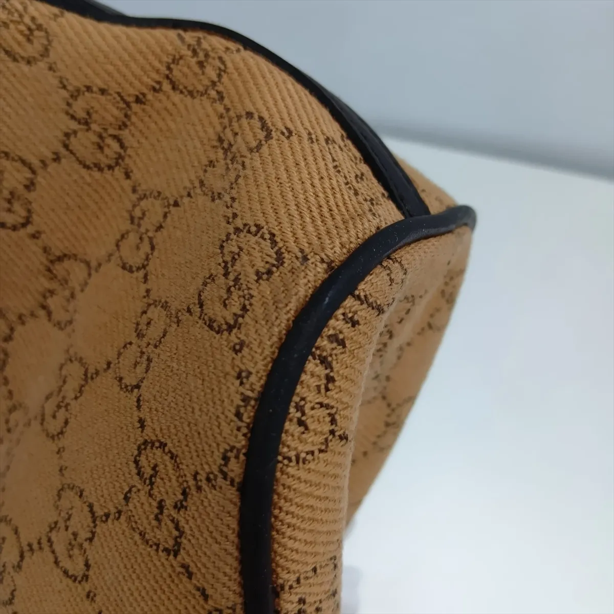 GG Canvas 07198 Canvas x Leather Handbag Brown — view 11