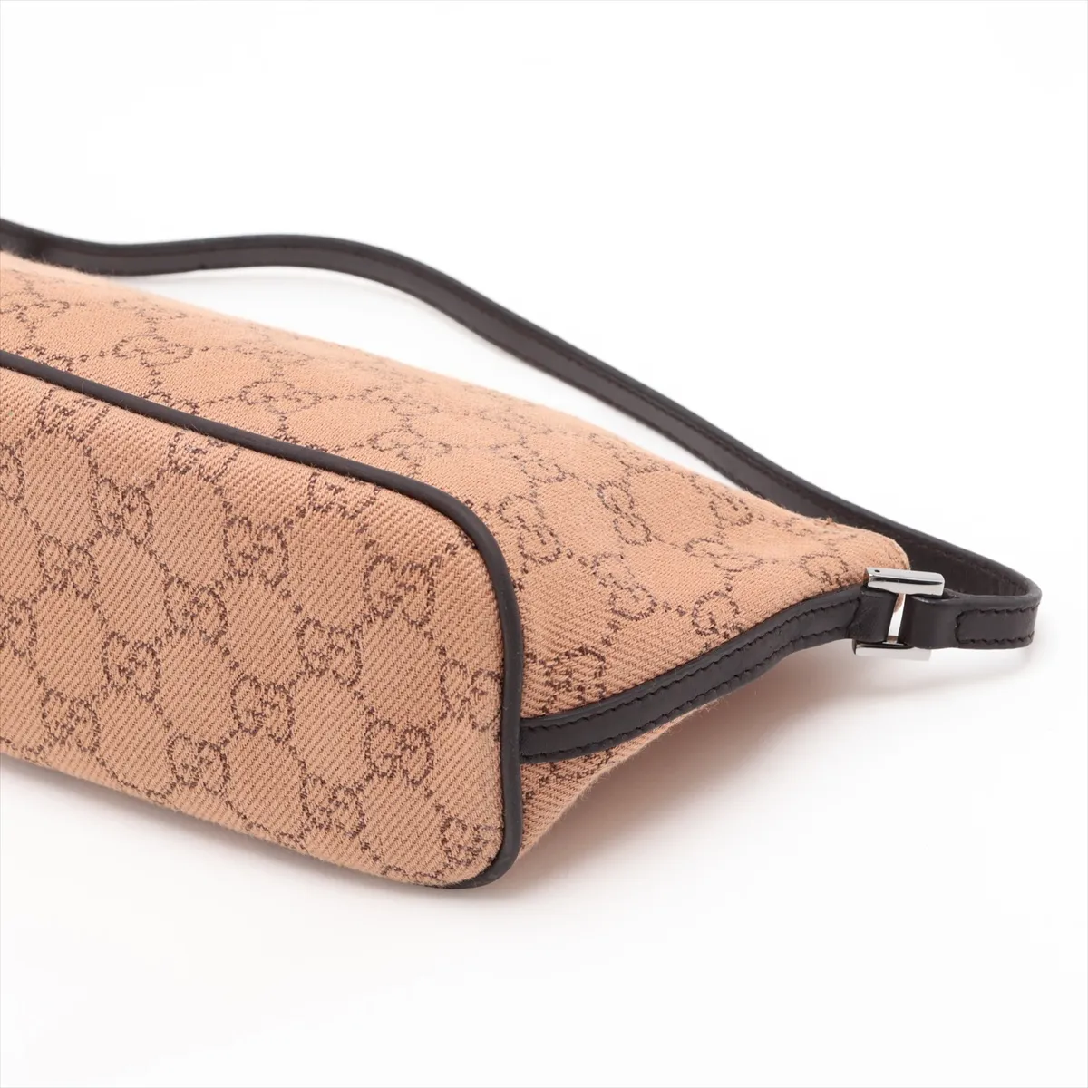 GG Canvas 07198 Canvas x Leather Handbag Brown — view 3