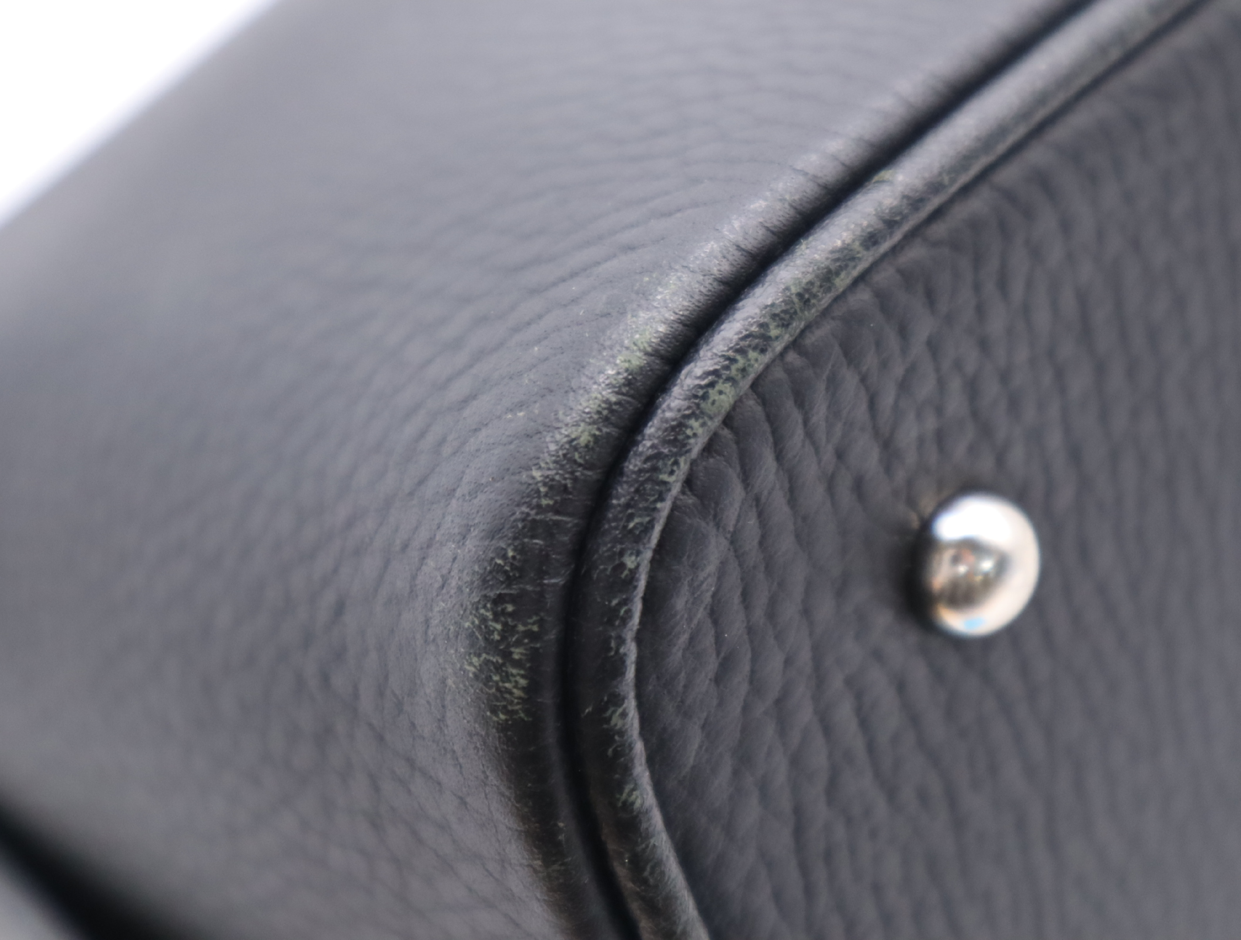 Leather One-Shoulder Bag, Black Nova Check Pattern, Silver Hardware, Shoulder Bag — view 6