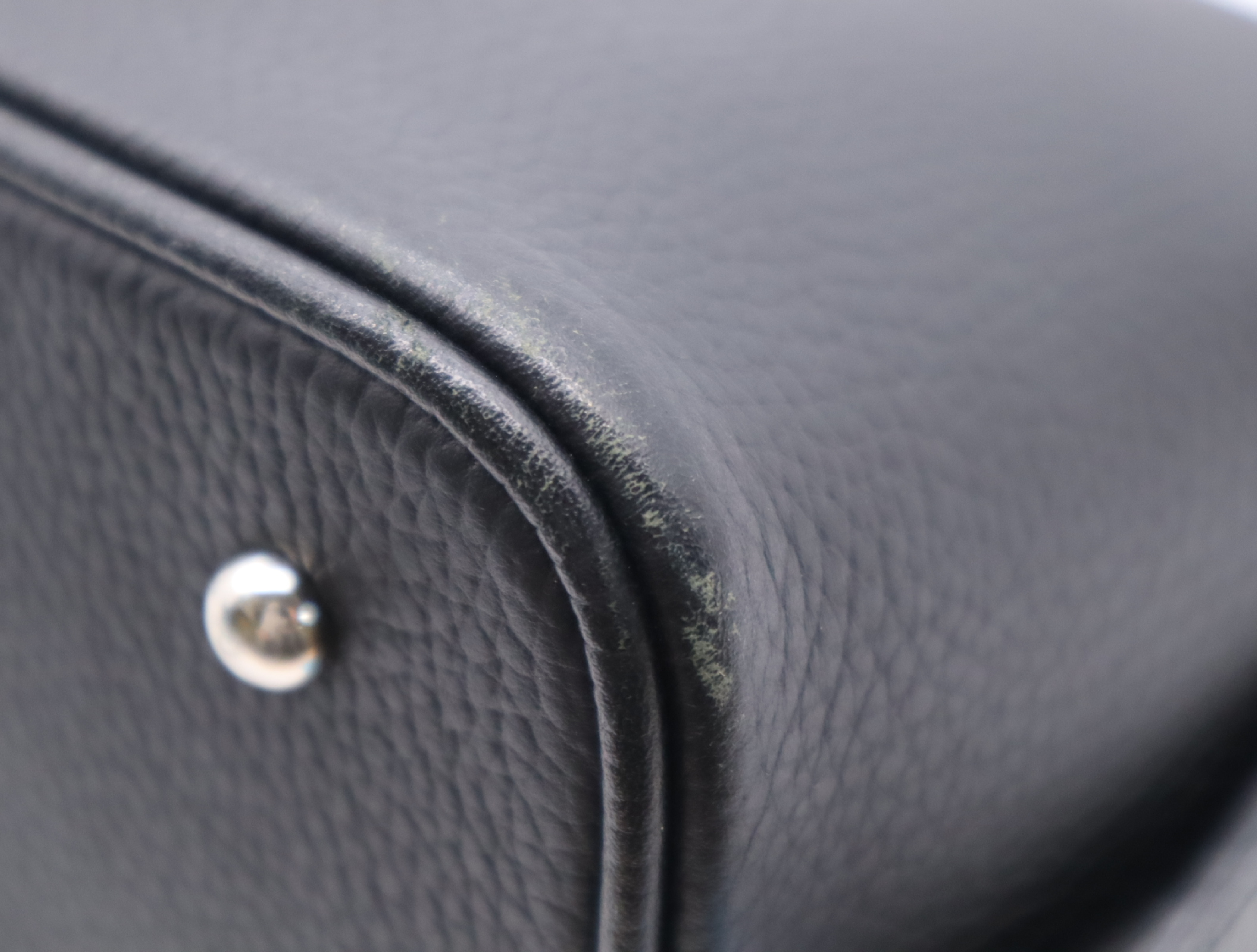Leather One-Shoulder Bag, Black Nova Check Pattern, Silver Hardware, Shoulder Bag — view 7