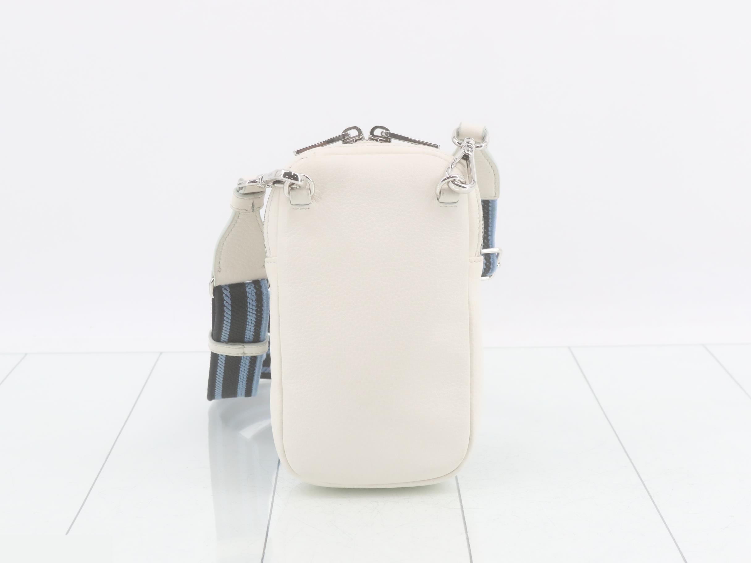 Leather shoulder bag with silver hardware — view 2
