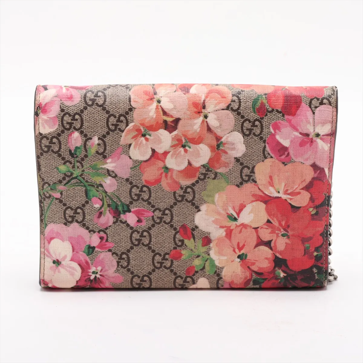 GG Blooms Dionysus PVC x Suede Chain Shoulder Bag, Beige, 401231 — view 2
