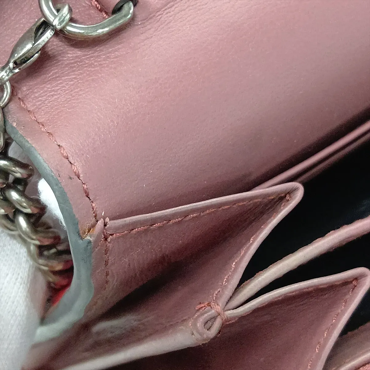 GG Blooms Dionysus PVC x Suede Chain Shoulder Bag, Beige, 401231 — view 14