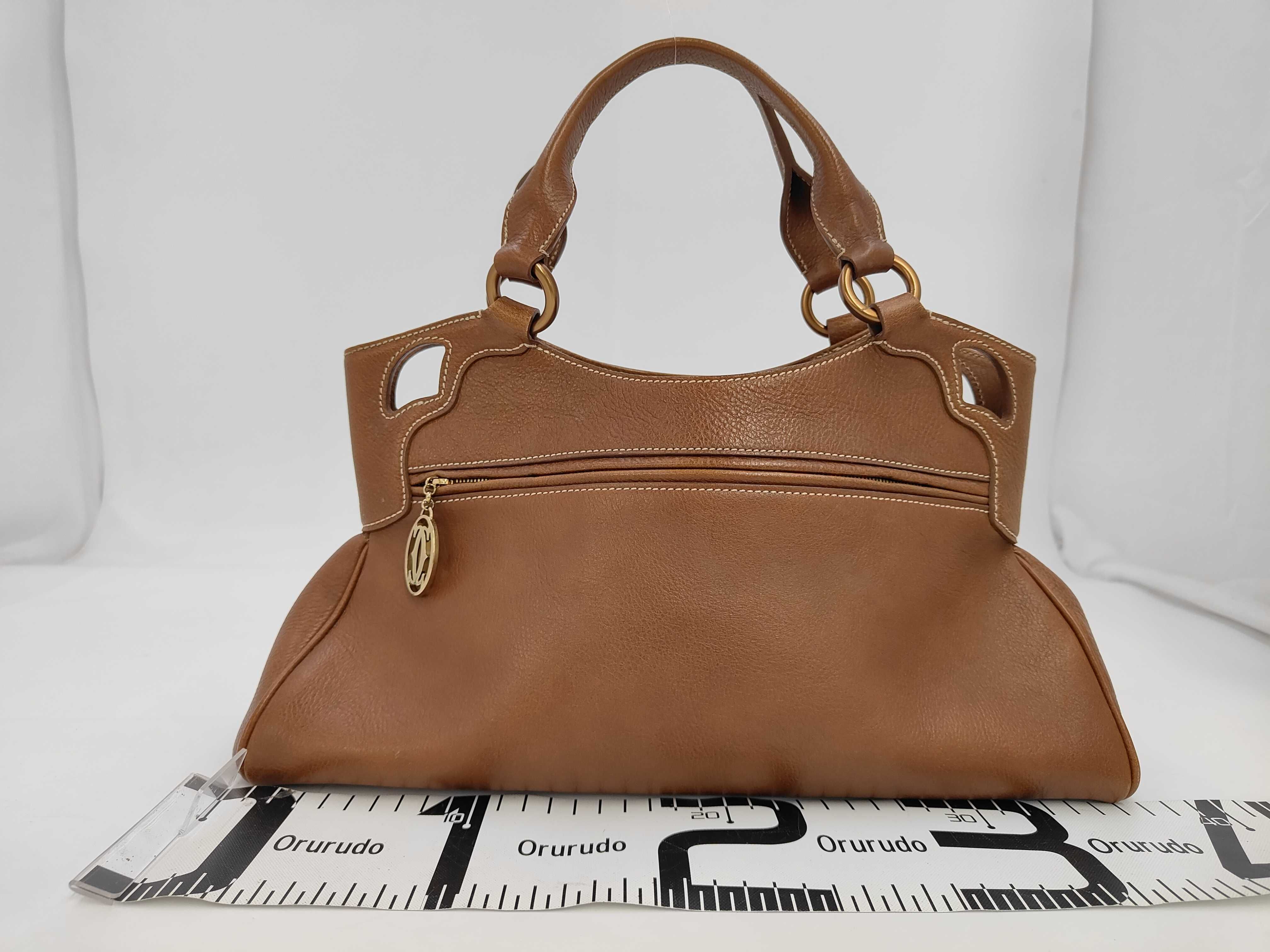 Marcello Leather Handbag (Brown) — view 2