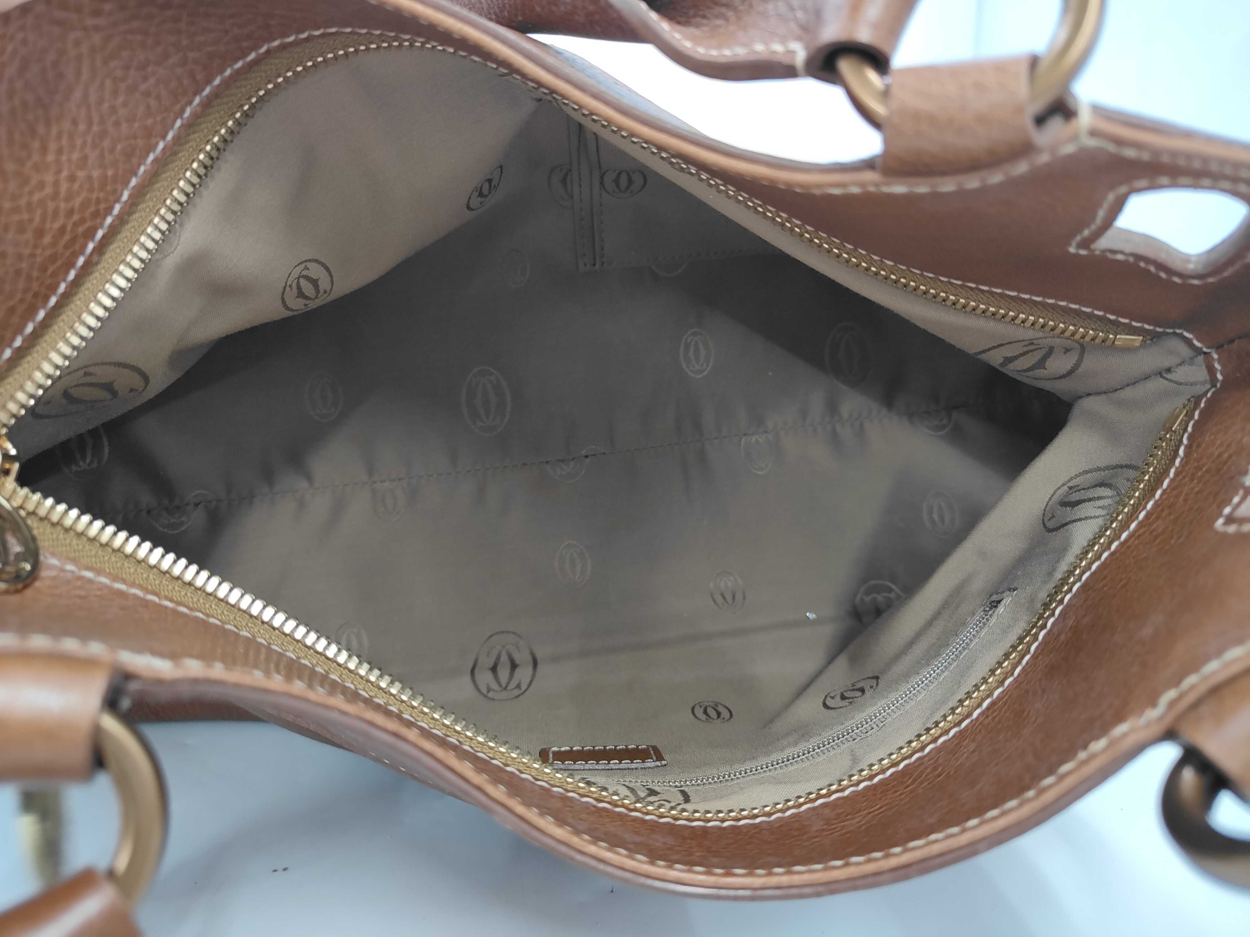 Marcello Leather Handbag (Brown) — view 8