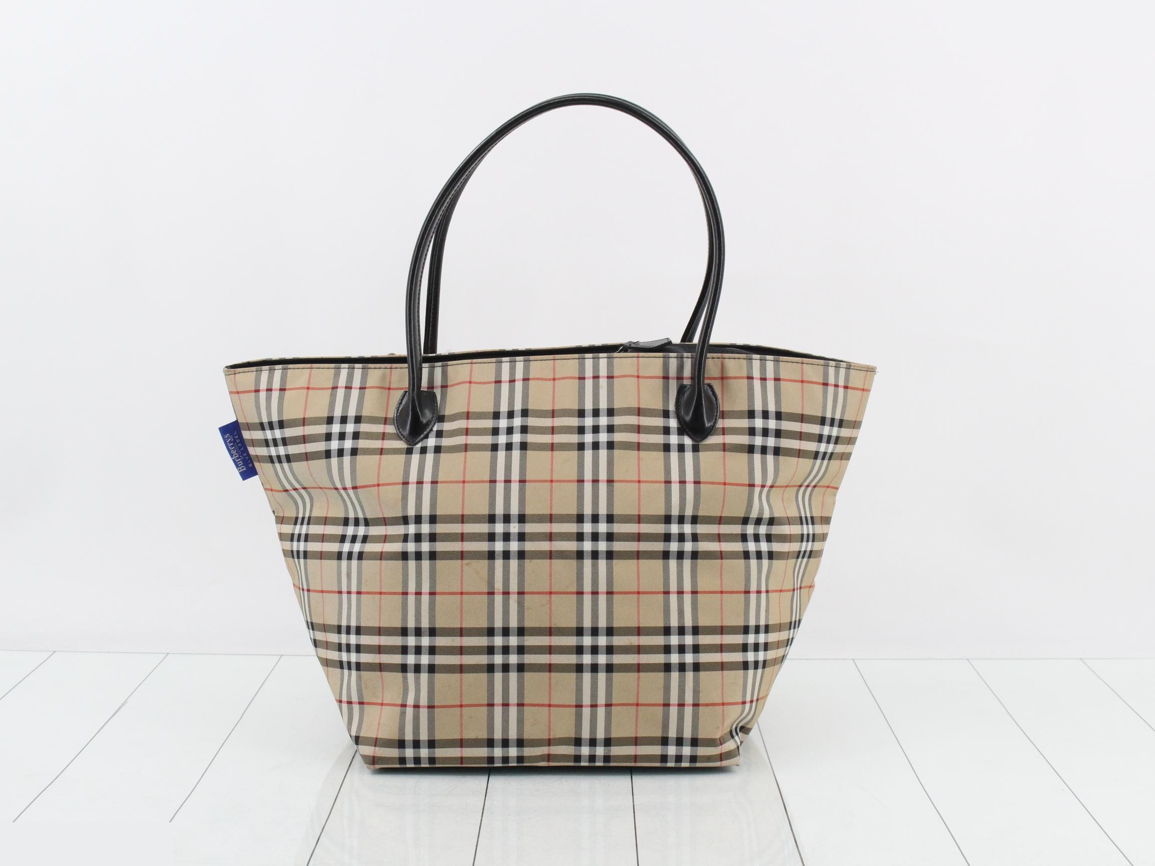 Blue Label Tote Bag (Checkered) — view 2