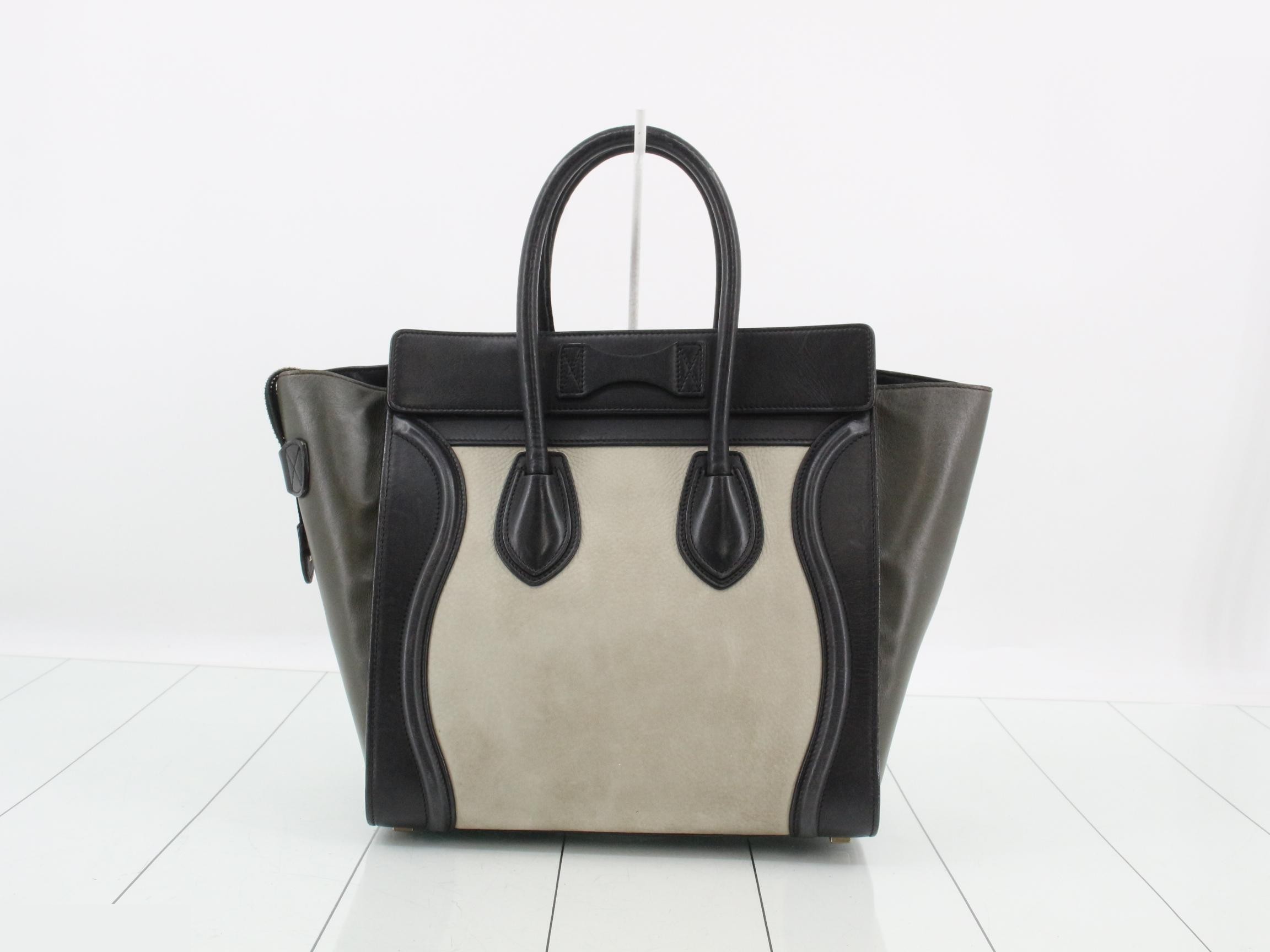 Luggage Micro Shopper Leather Tote Bag — view 2