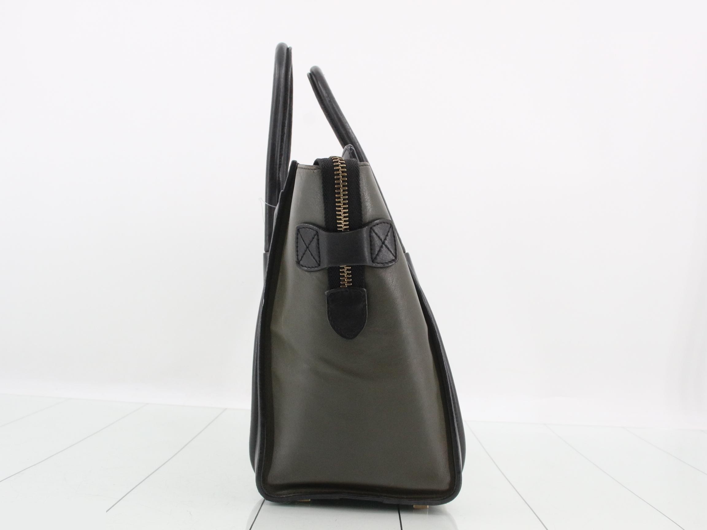 Luggage Micro Shopper Leather Tote Bag — view 3