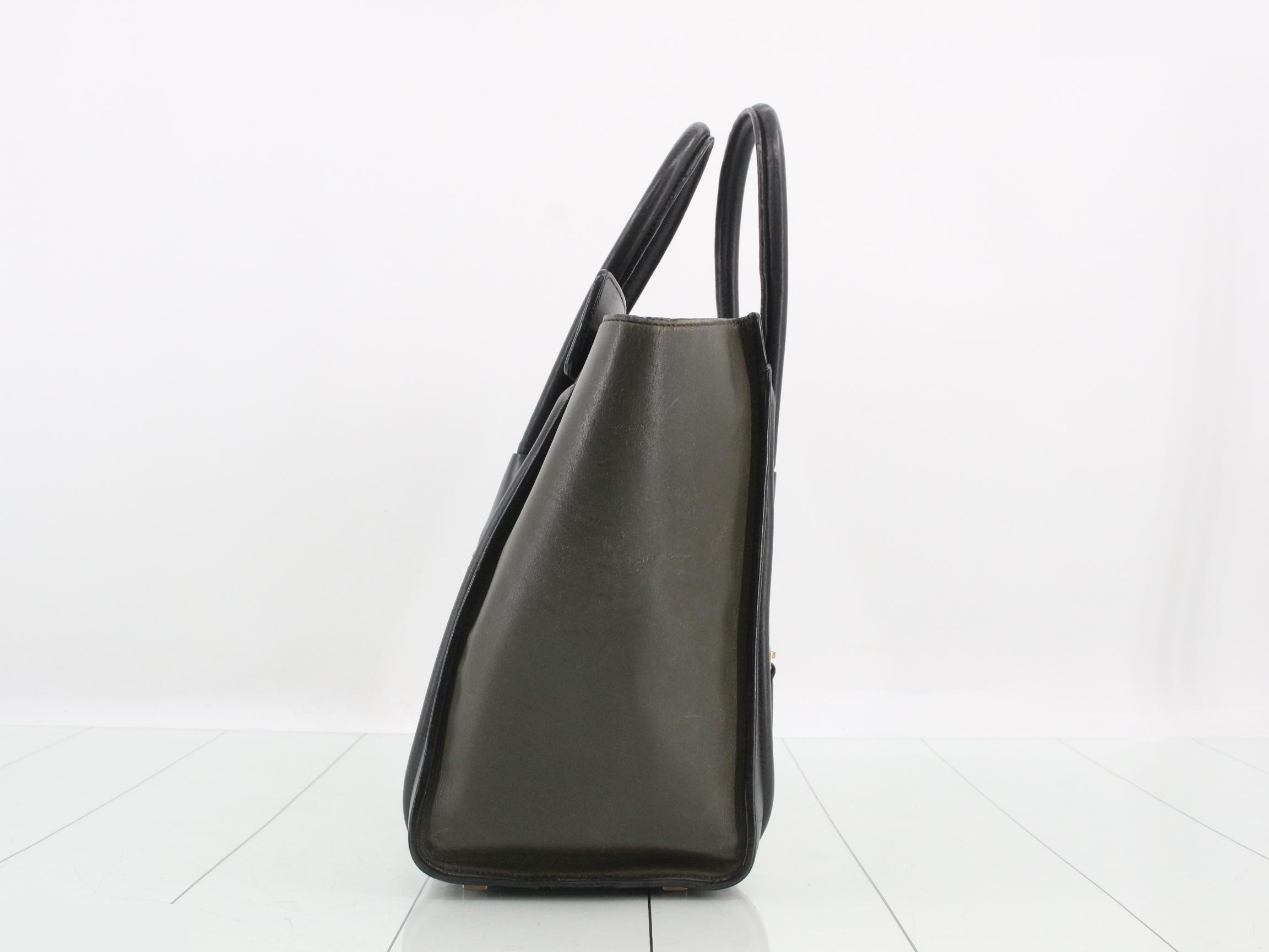 Luggage Micro Shopper Leather Tote Bag — view 4