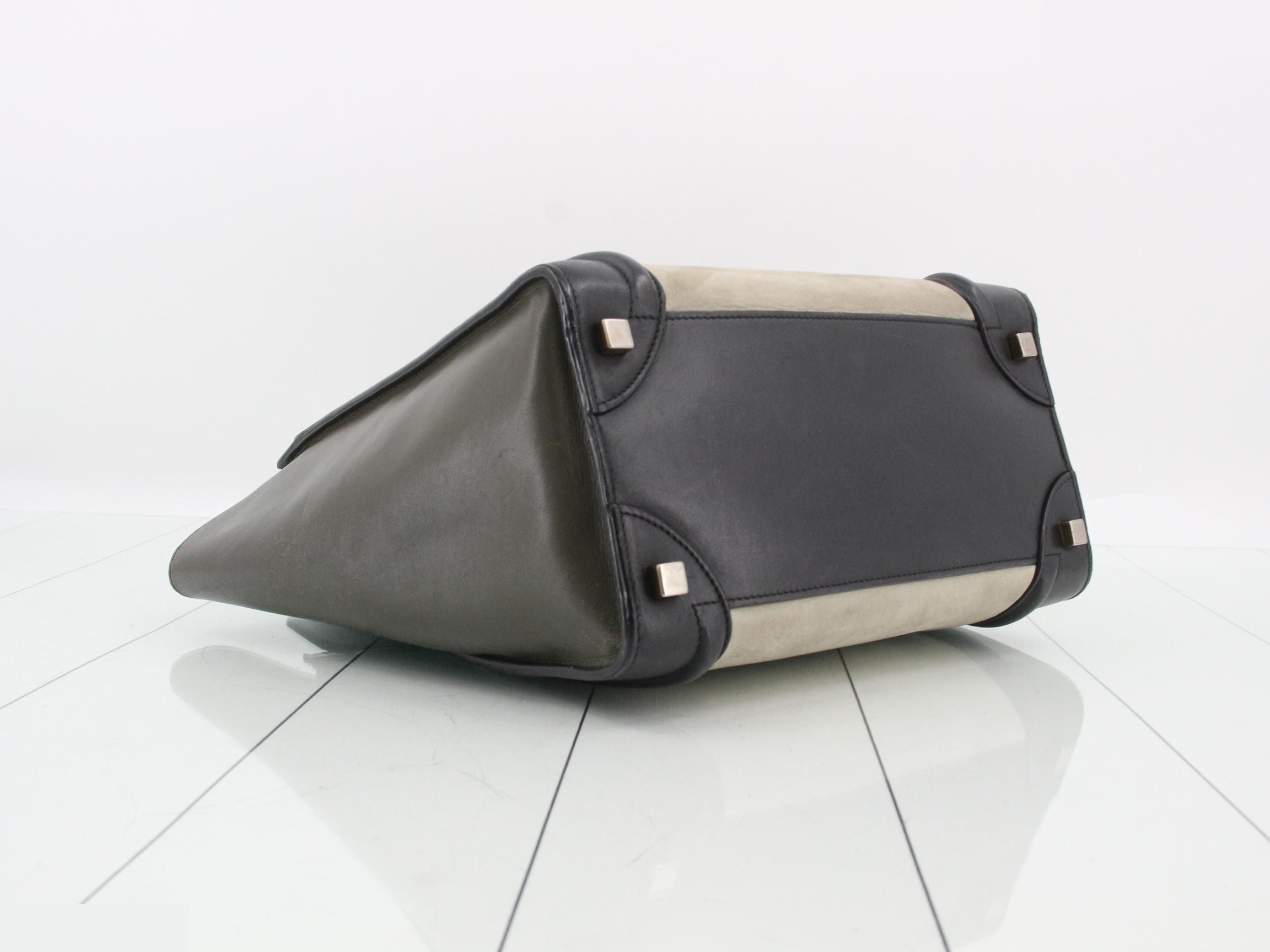 Luggage Micro Shopper Leather Tote Bag — view 5