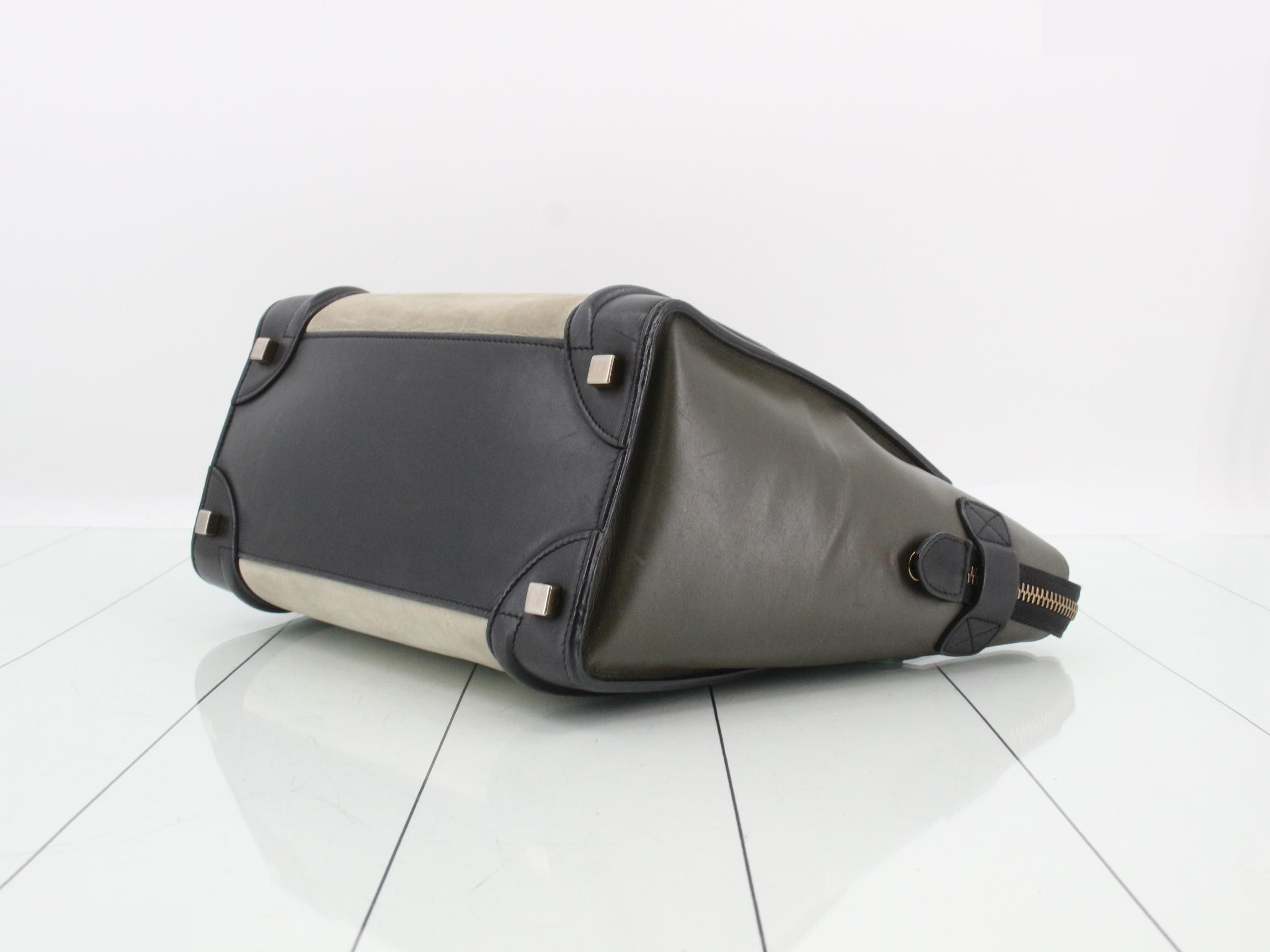 Luggage Micro Shopper Leather Tote Bag — view 6