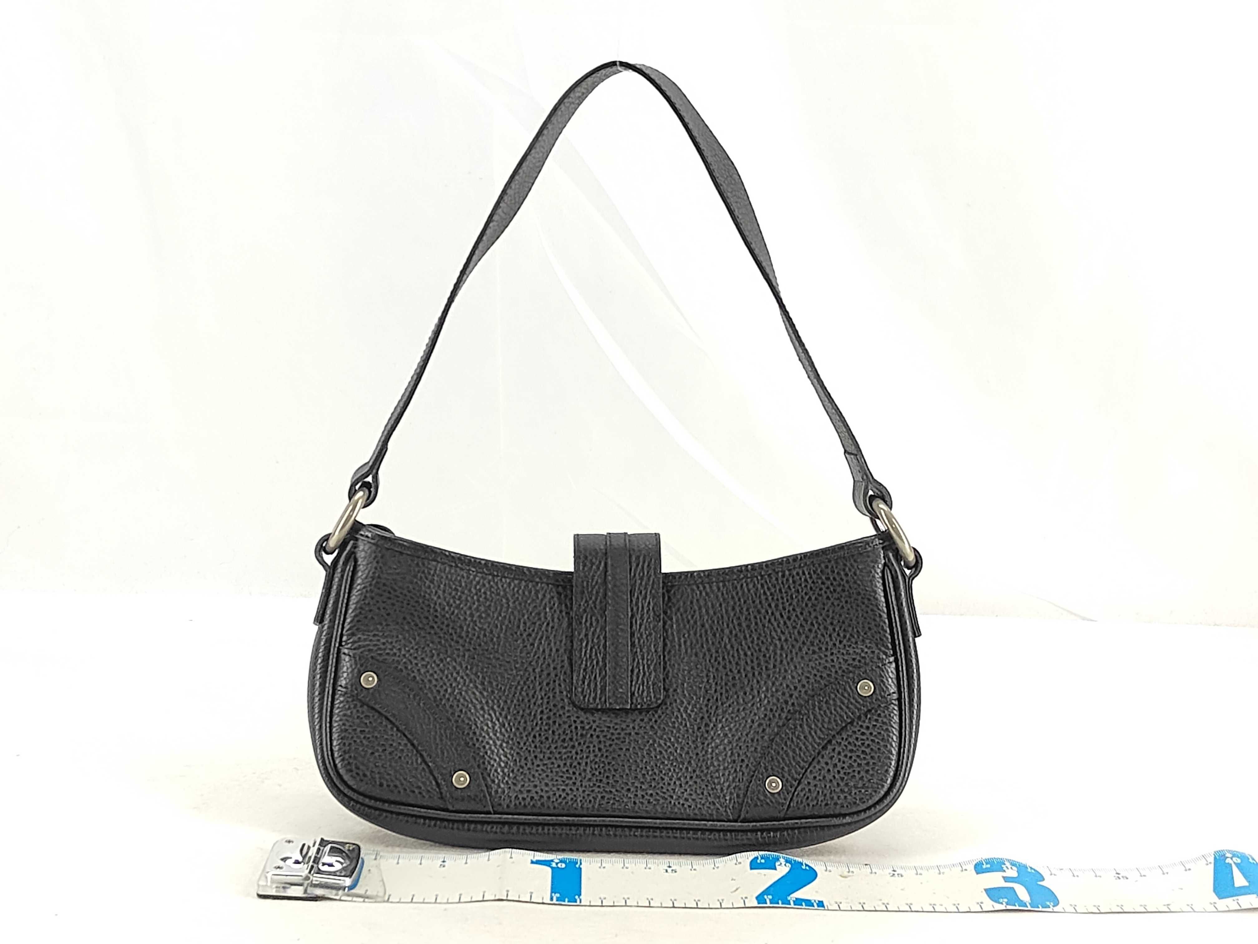 Nova Check Black Leather Shoulder Bag — view 2