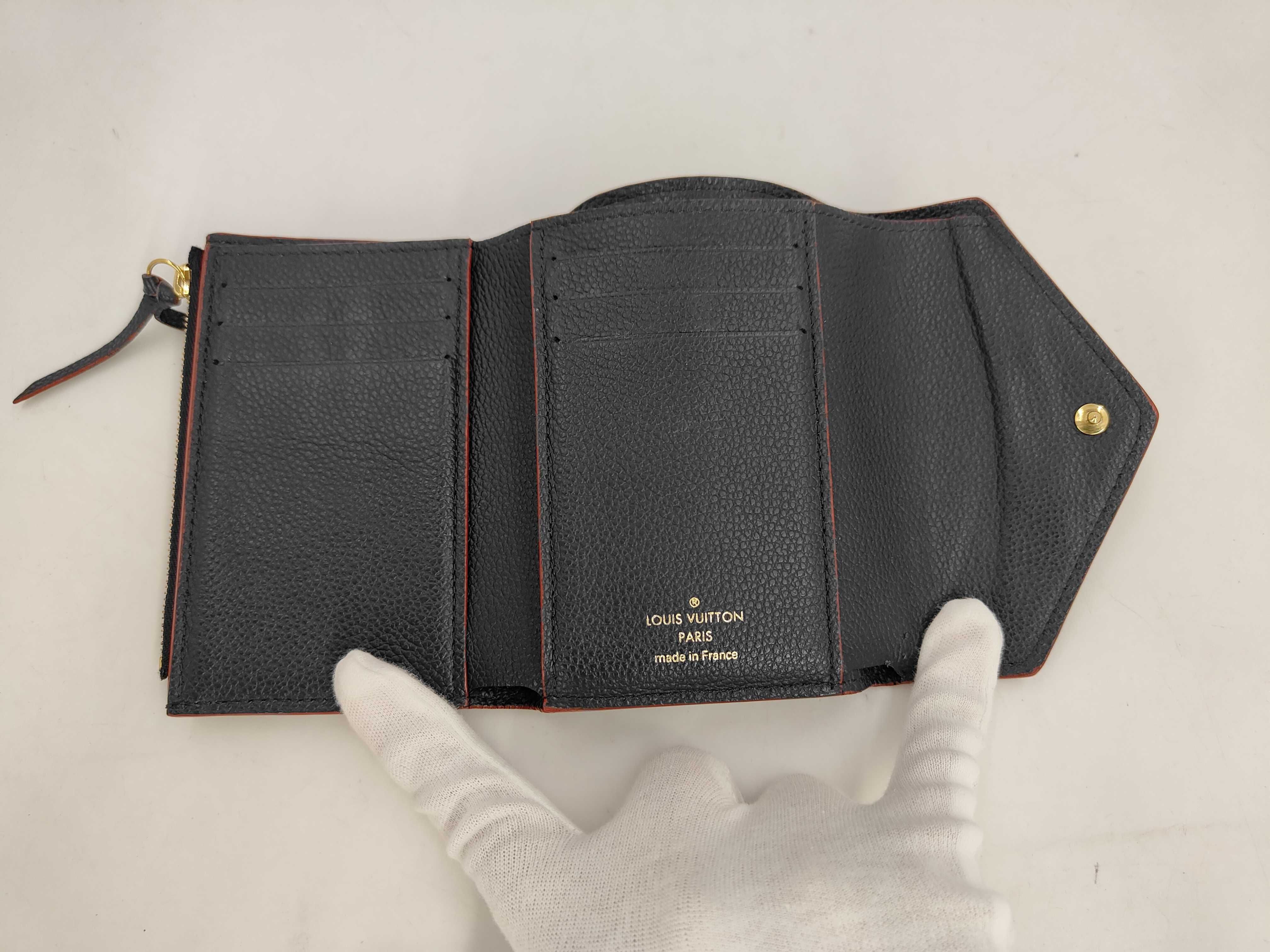 Navy Calfskin Monogram Empreinte Portefeuille Victorine M64577 Wallet — view 4