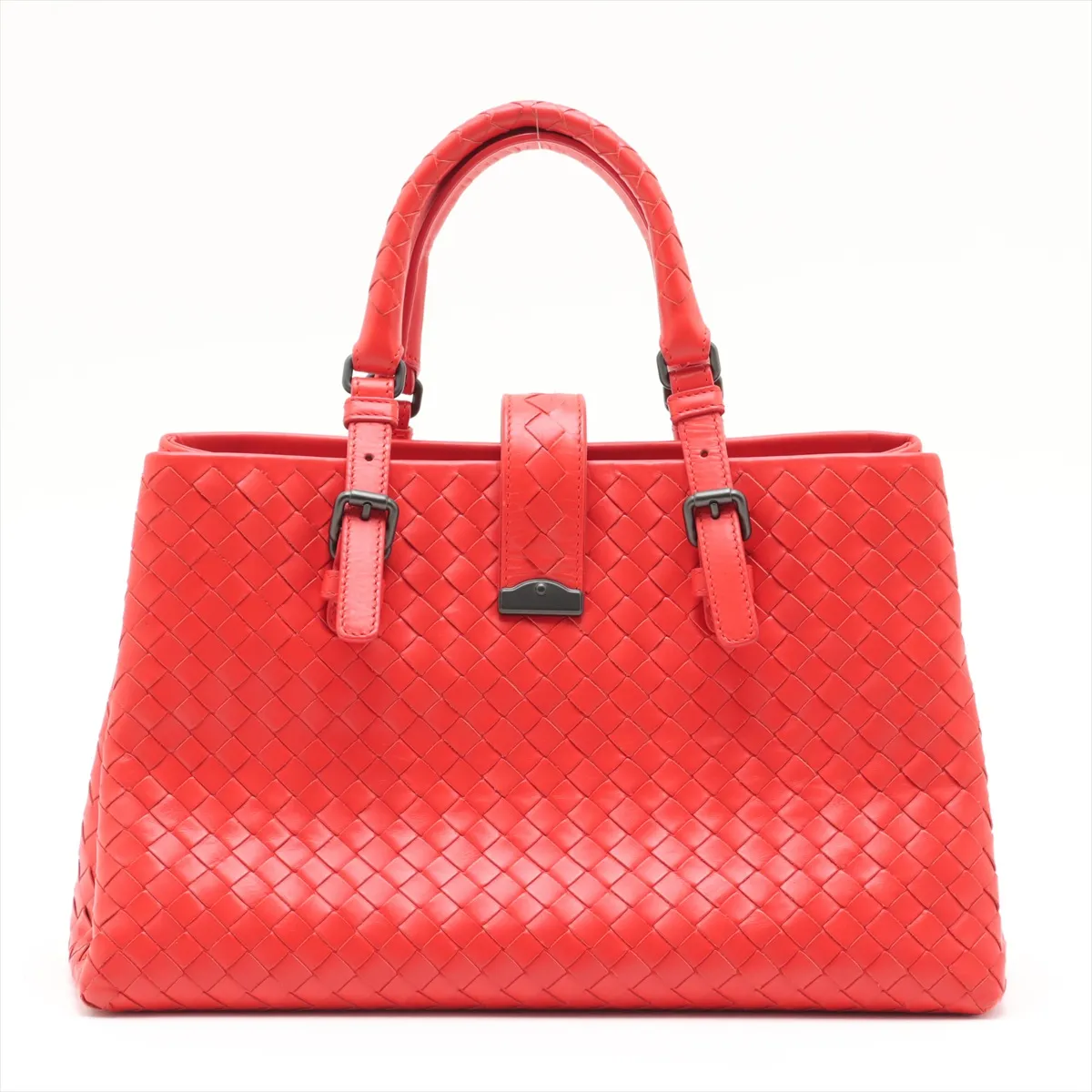 Intrecciato Roma Leather 2WAY Handbag Red — view 2