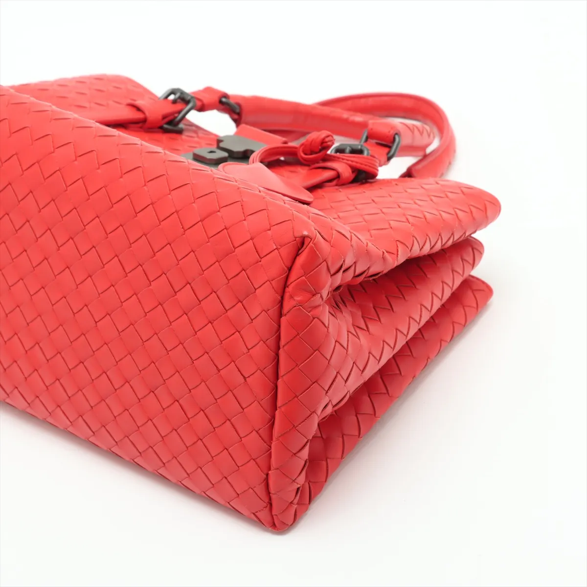 Intrecciato Roma Leather 2WAY Handbag Red — view 3