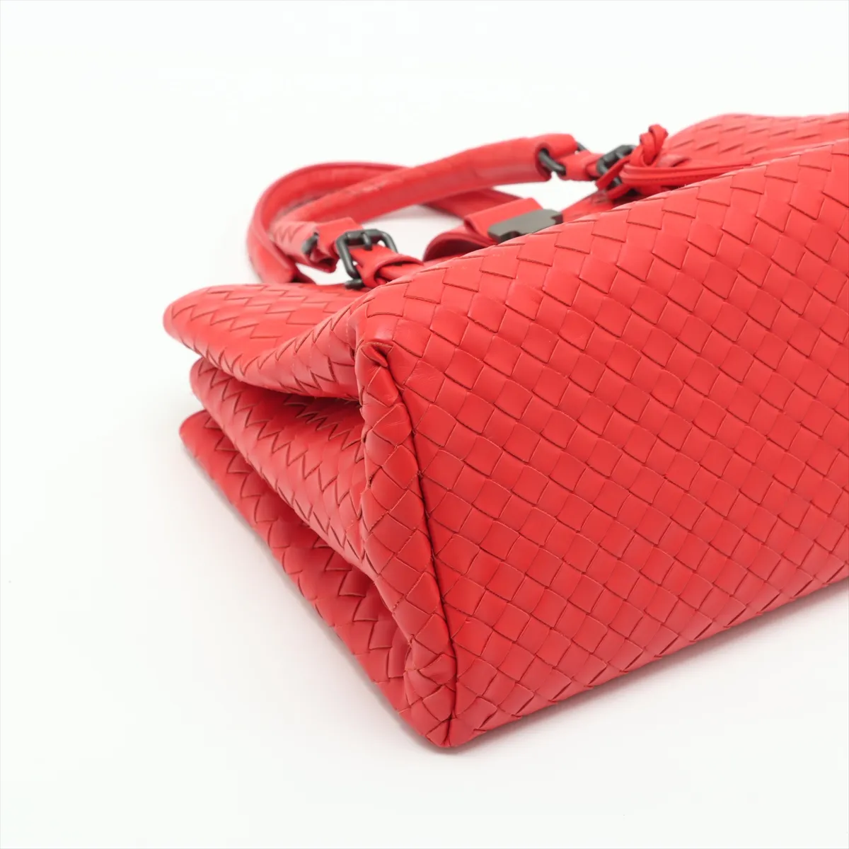Intrecciato Roma Leather 2WAY Handbag Red — view 4
