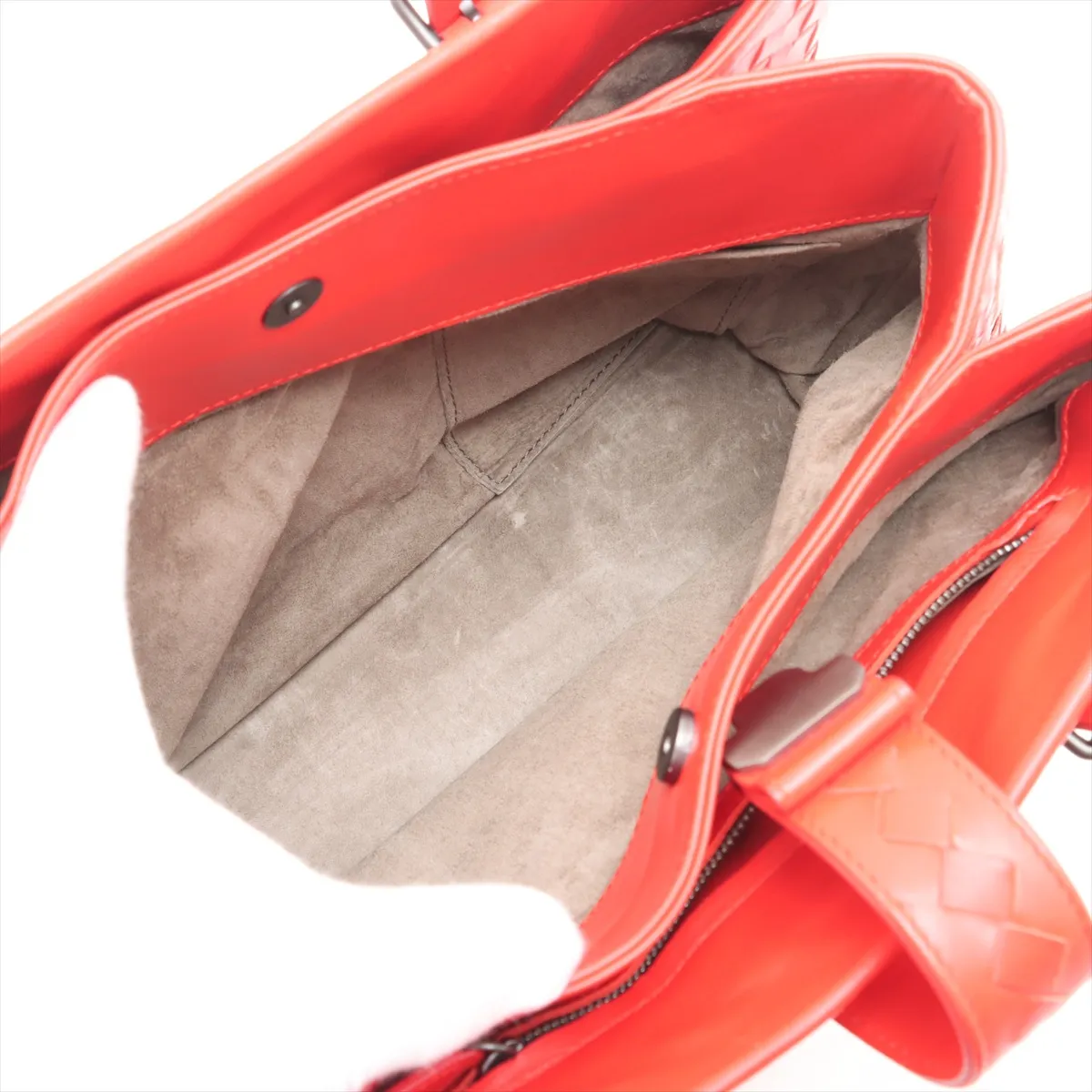 Intrecciato Roma Leather 2WAY Handbag Red — view 9