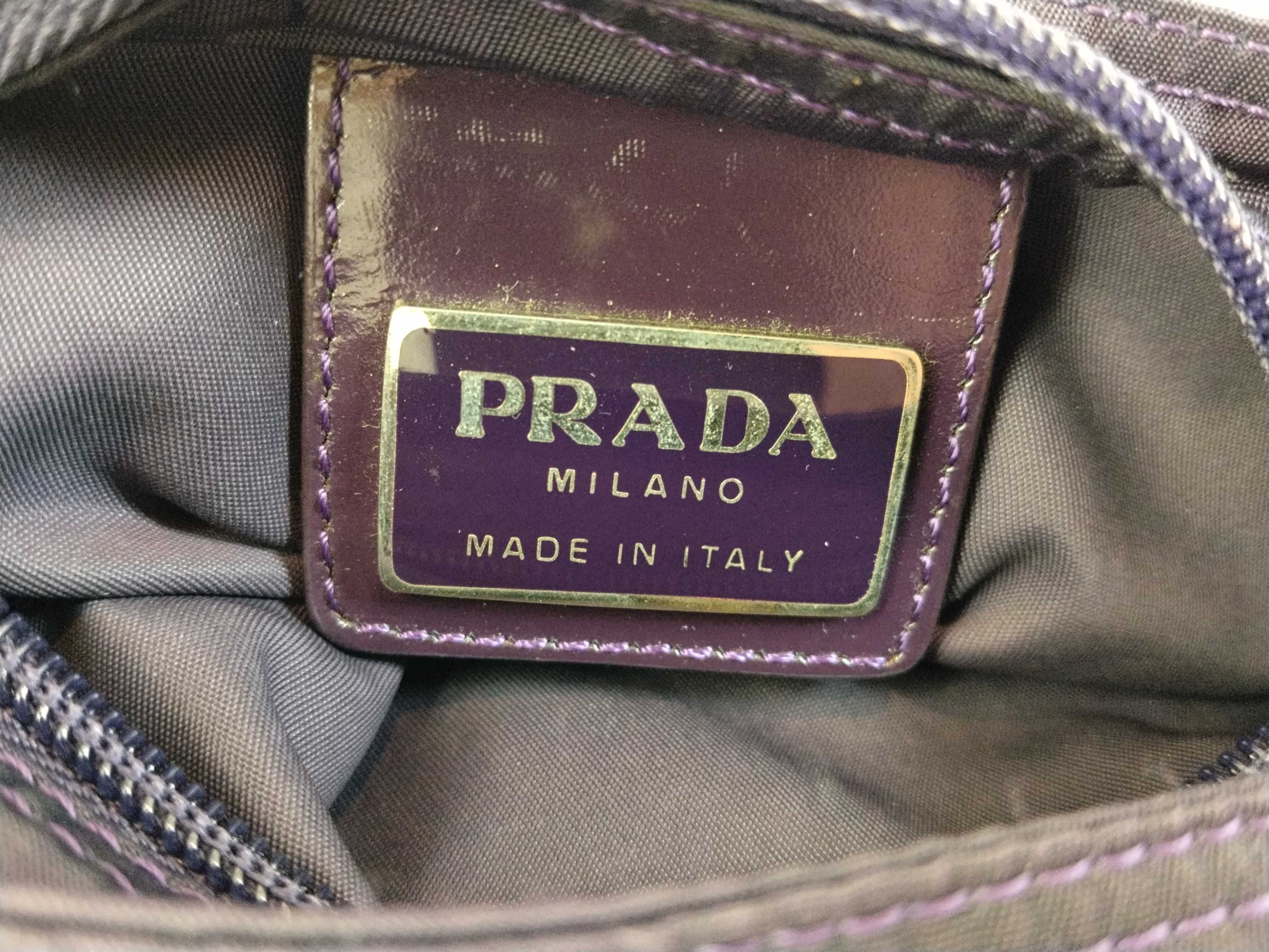 Nylon Prada Shoulder Bag, Nylon Purple Shoulder Bag — view 11